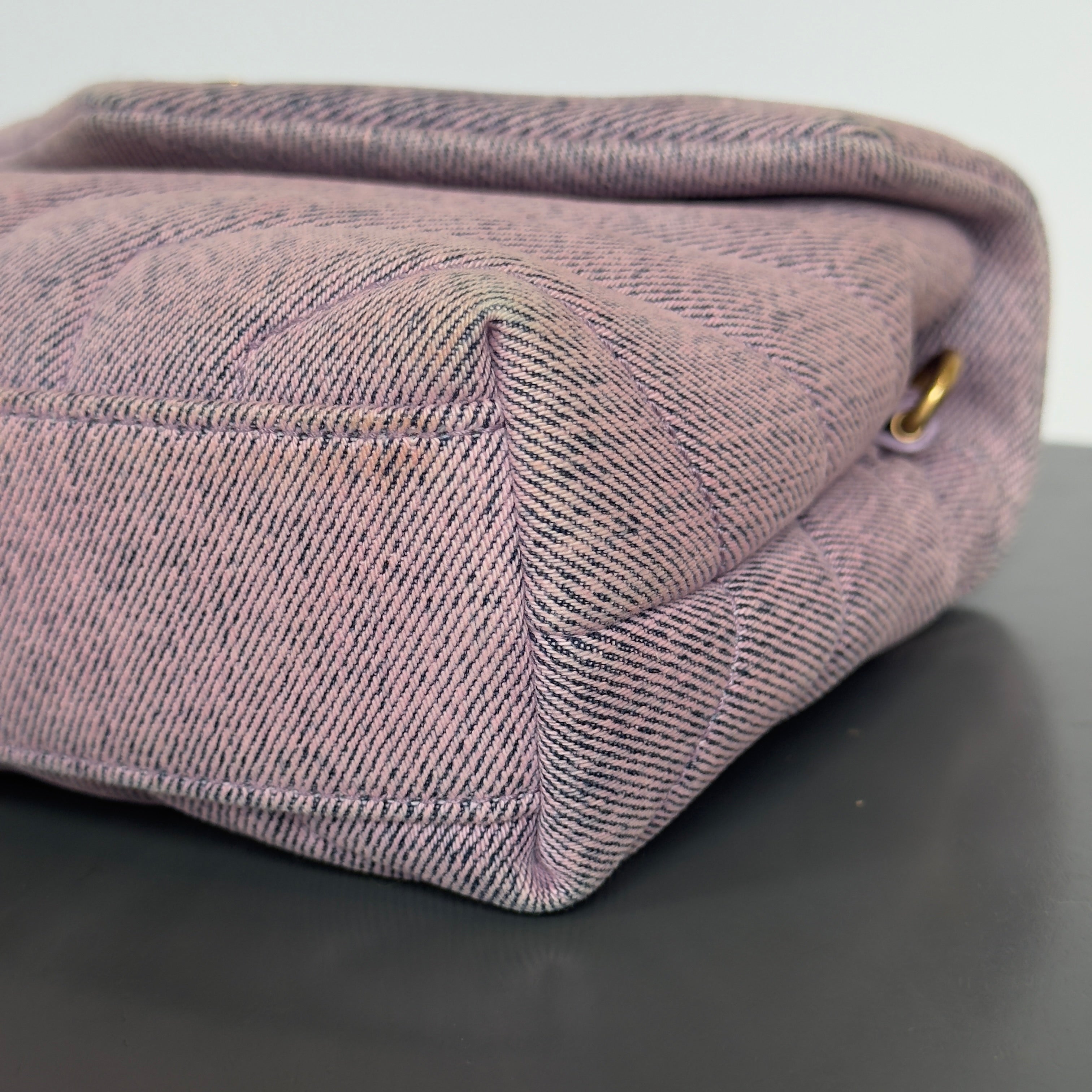 Yves Saint Laurent Purple Denim Lou Lou Crossbody Bag - Queen May