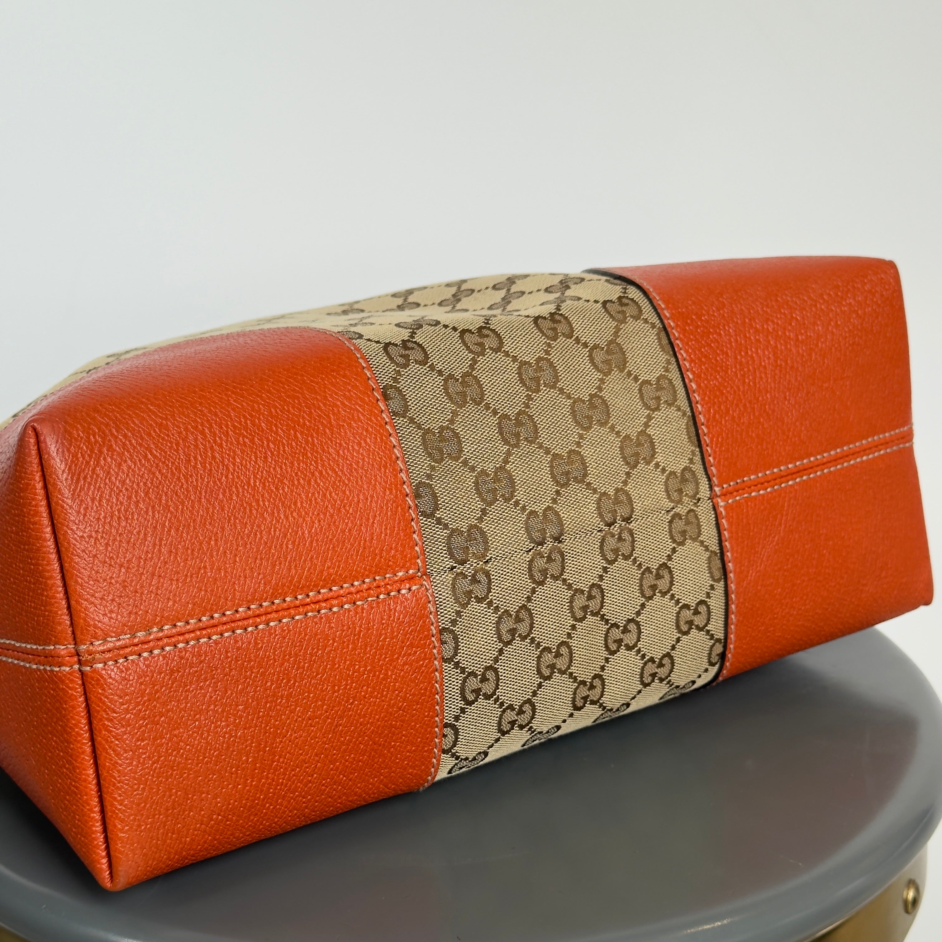 Gucci GG Canvas Bree Dome Bag Orange - Queen May