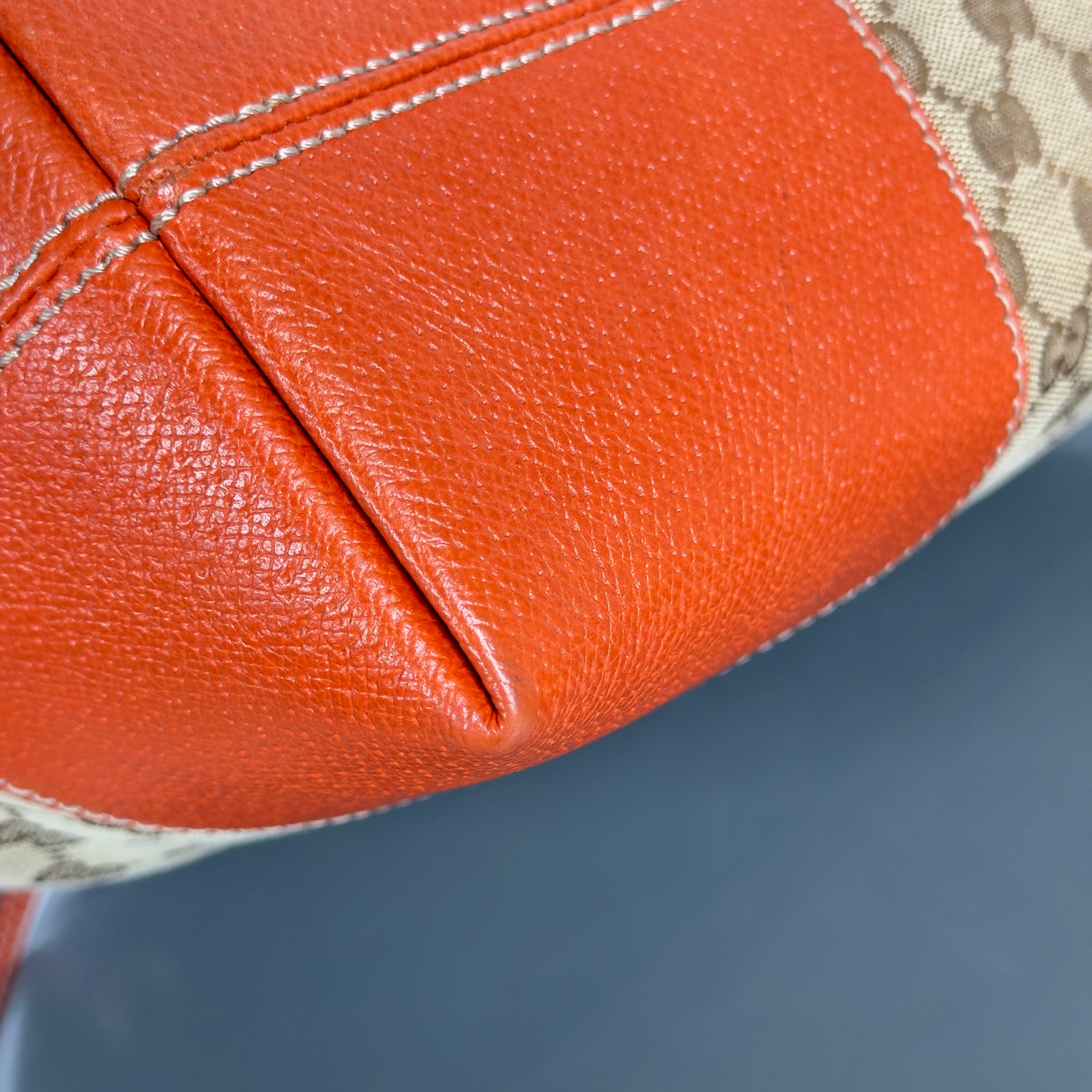 Gucci GG Canvas Bree Dome Bag Orange - Queen May