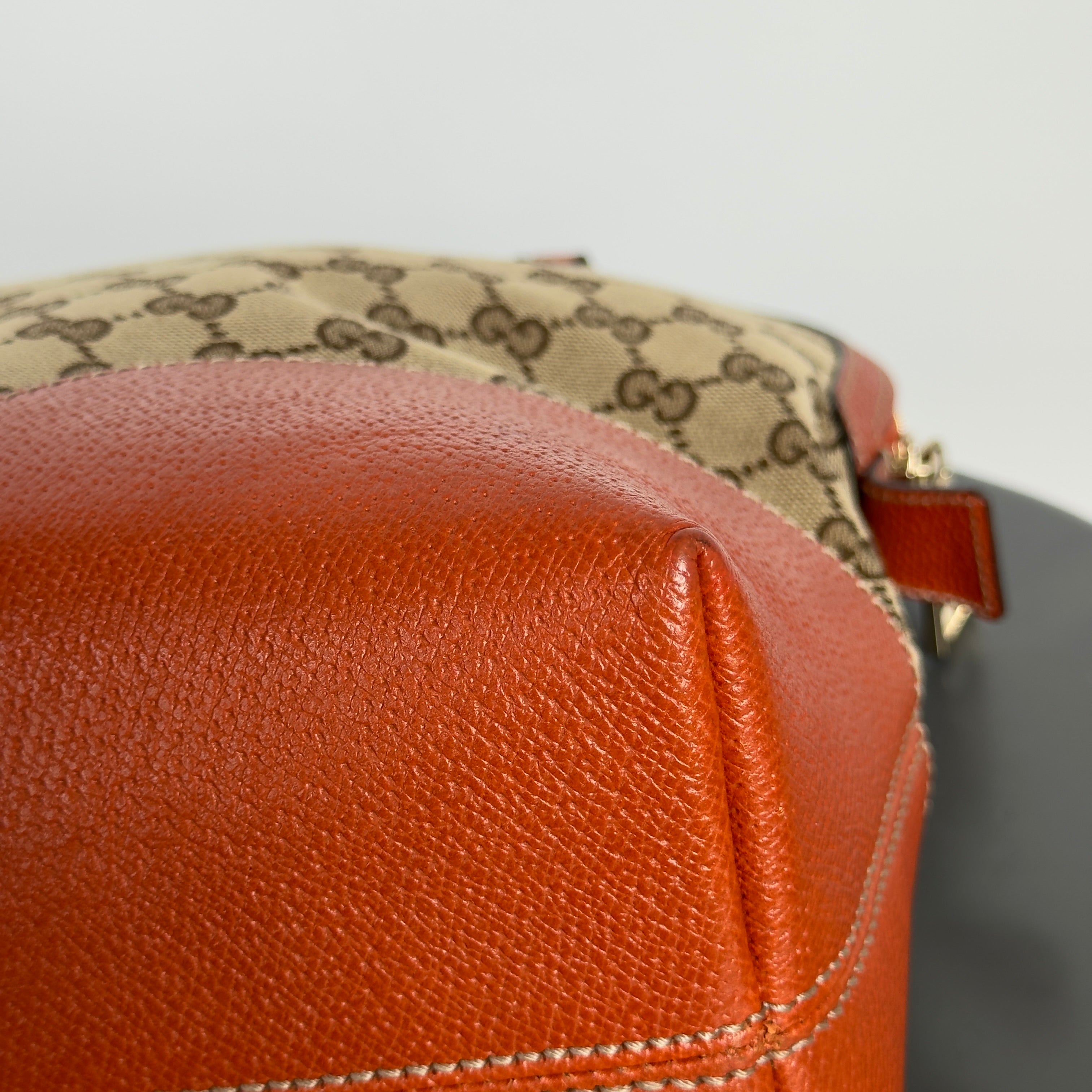 Gucci GG Canvas Bree Dome Bag Orange - Queen May