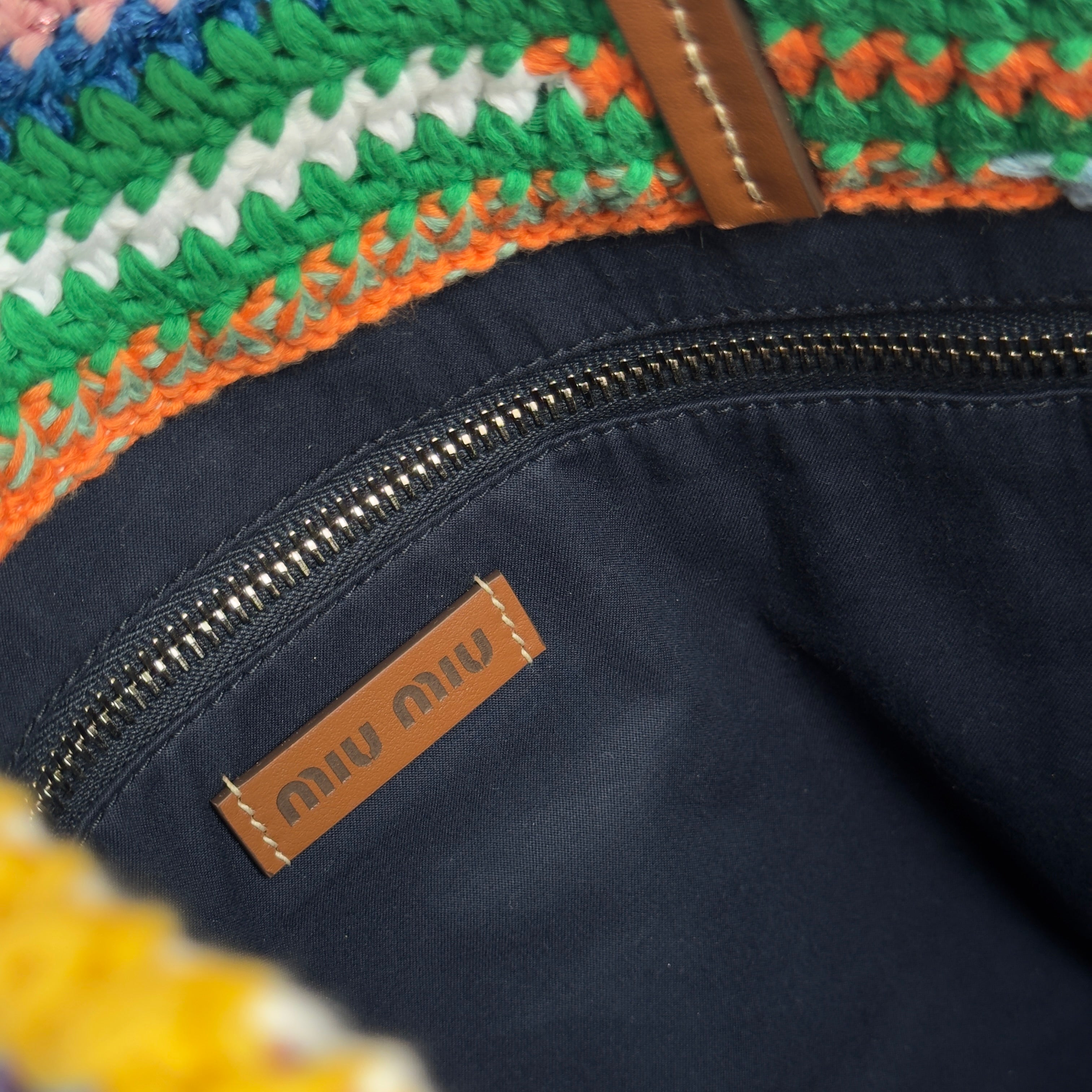 Miu Miu Multicolor Cotton Crochet Tote Bag - Queen May