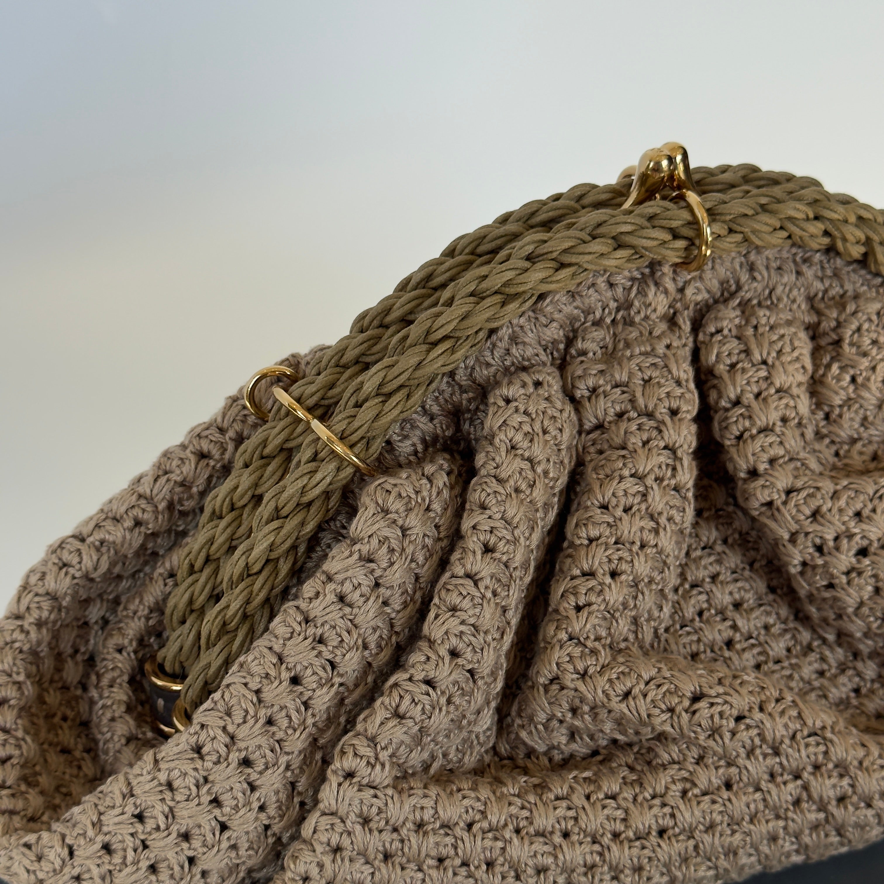 Fendi Intreccio Macrame Braided Shell Clutch With Fendi Strap - Queen May