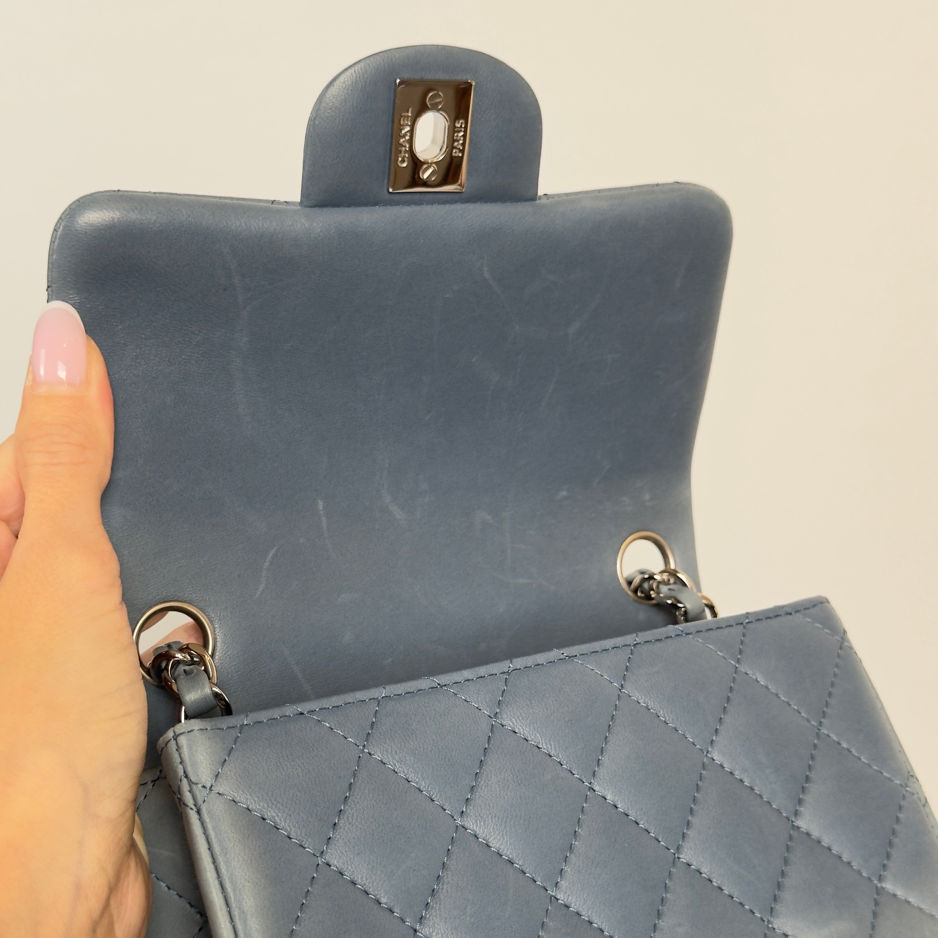 Chanel Square Mini Flap Bag Lambskin 2012 - Queen May