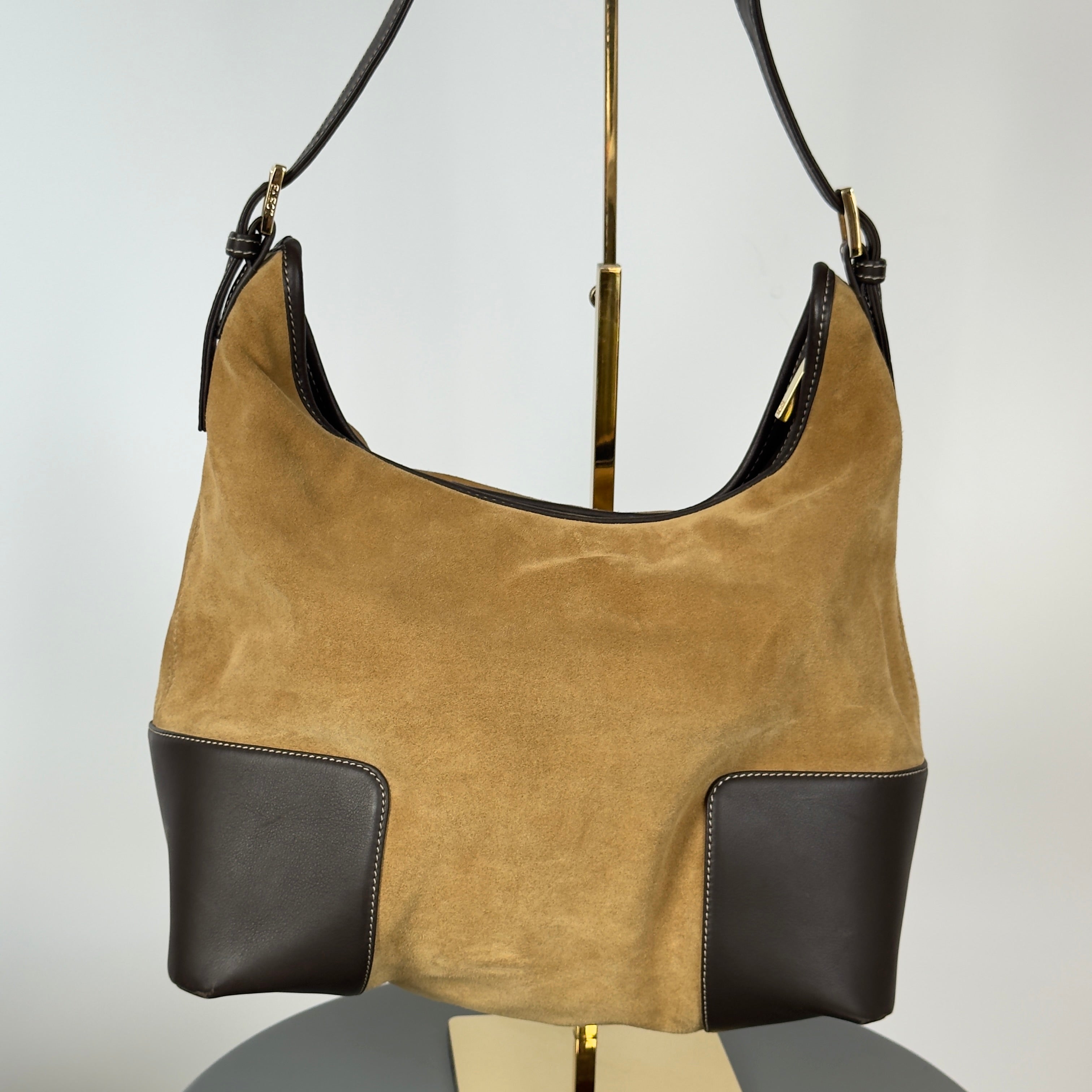 Loewe Suede Anagram Shoulder Bag - Queen May