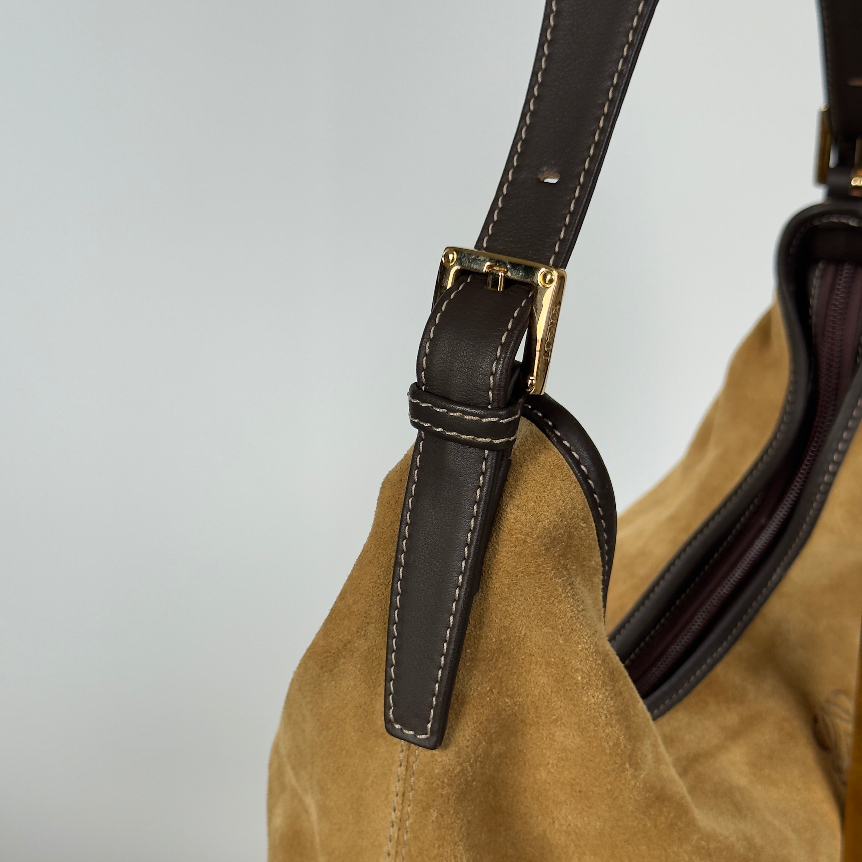Loewe Suede Anagram Shoulder Bag - Queen May