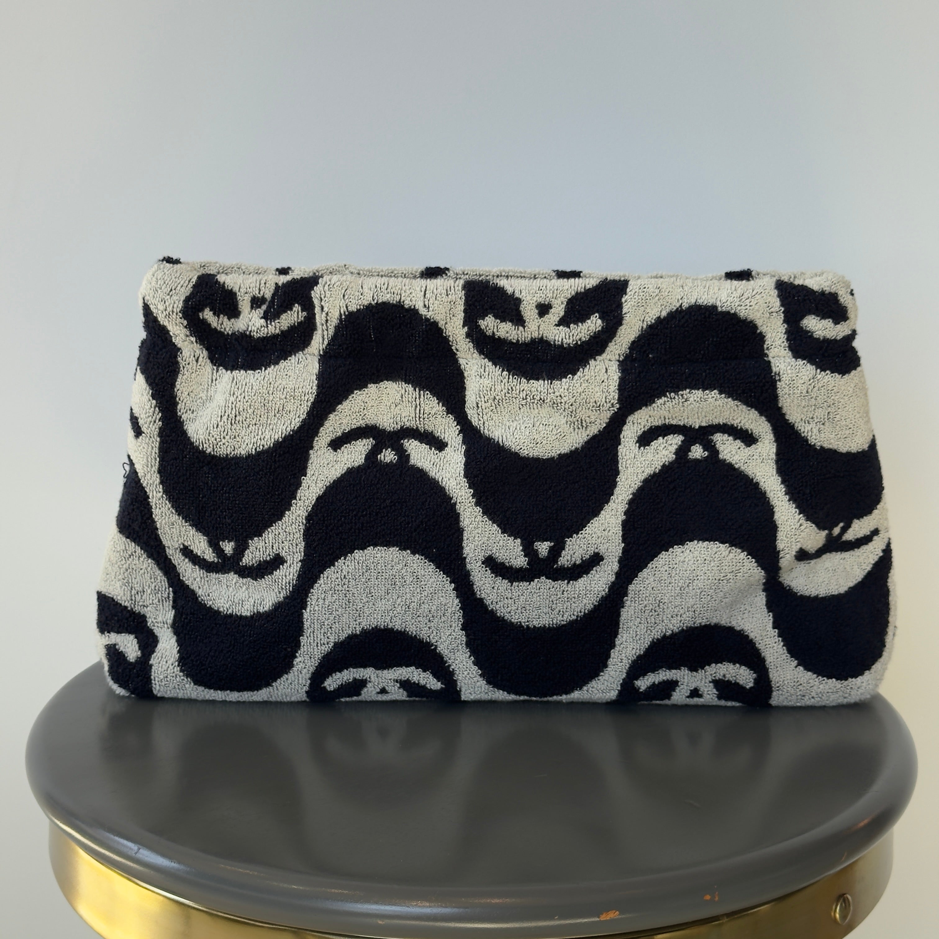 Lady Cuir x Queen May The CC Wave Clutch Blue and Navy - Queen May