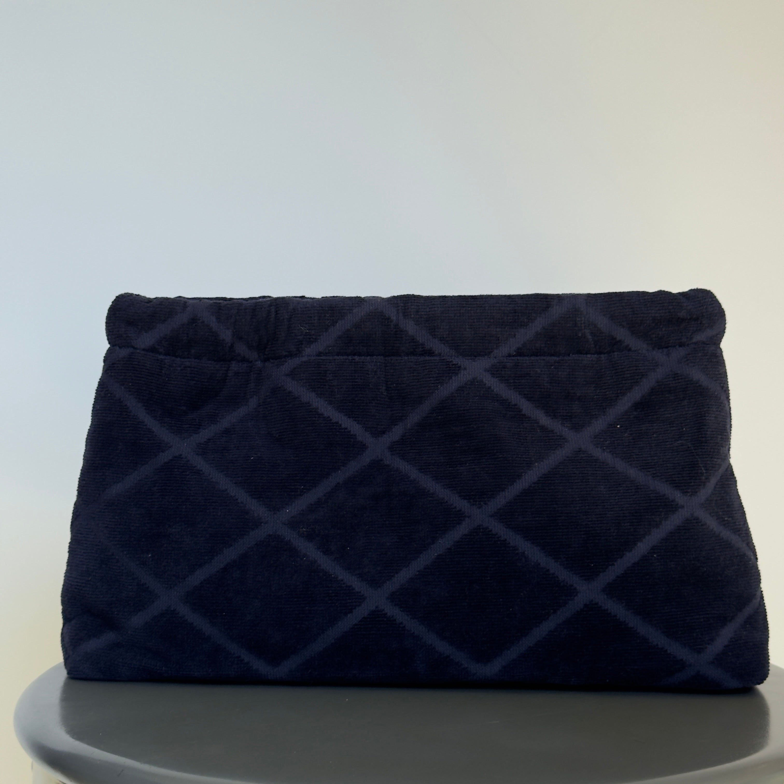 Lady Cuir x Queen May Saint Tropez Towel Clutch Navy - Queen May