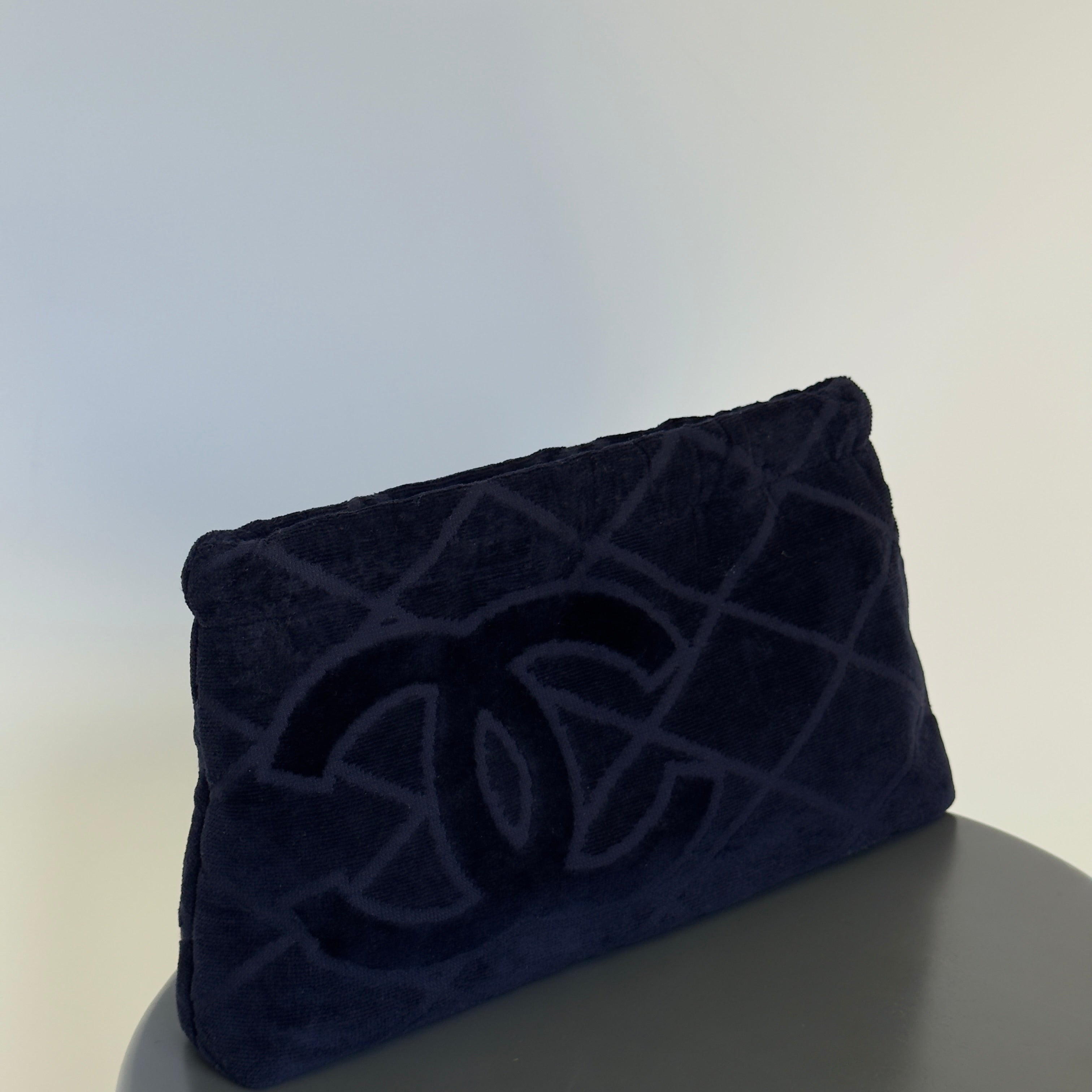 Lady Cuir x Queen May Saint Tropez Towel Clutch Navy - Queen May