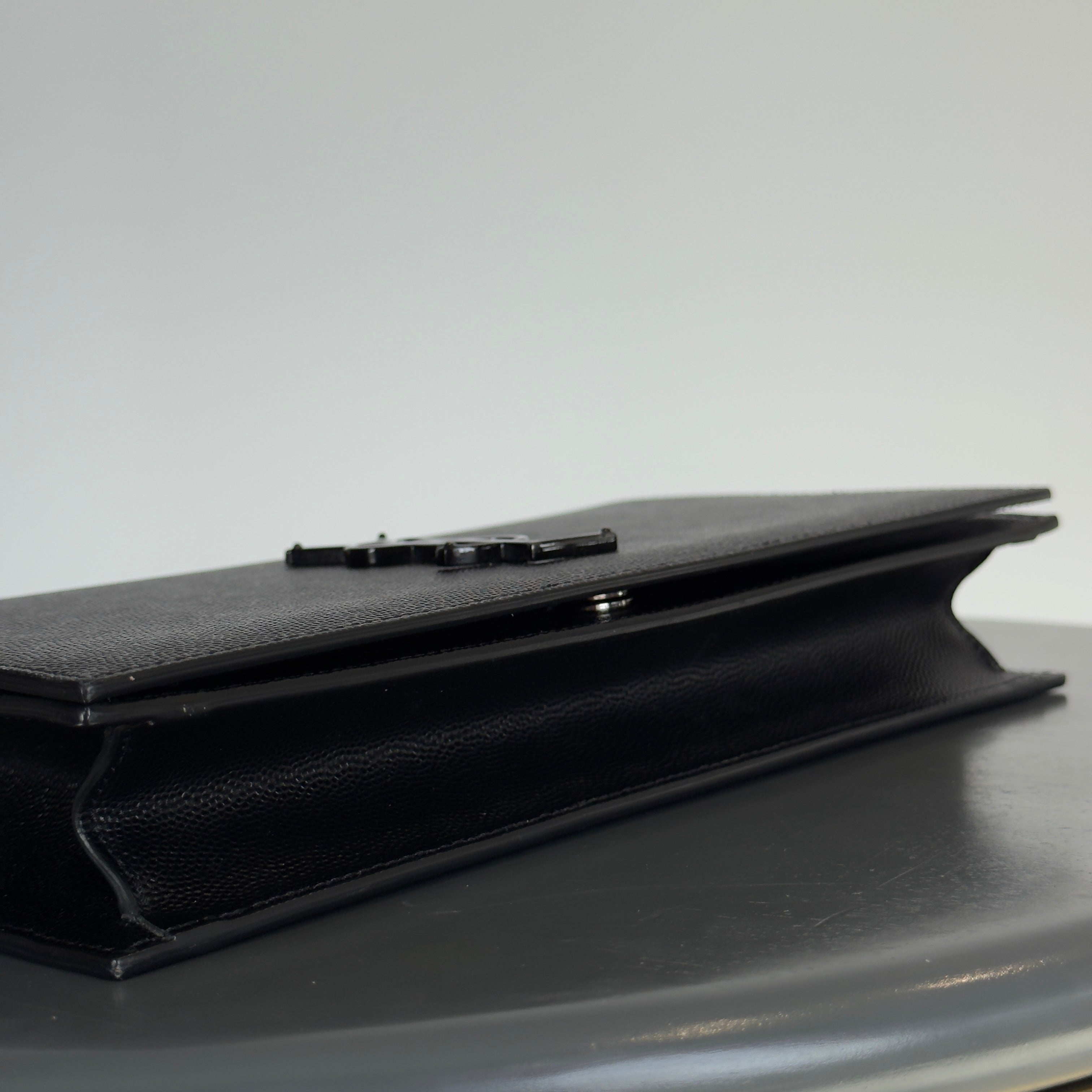 Saint Laurent So Black Monogram Cassandre Clutch - Queen May