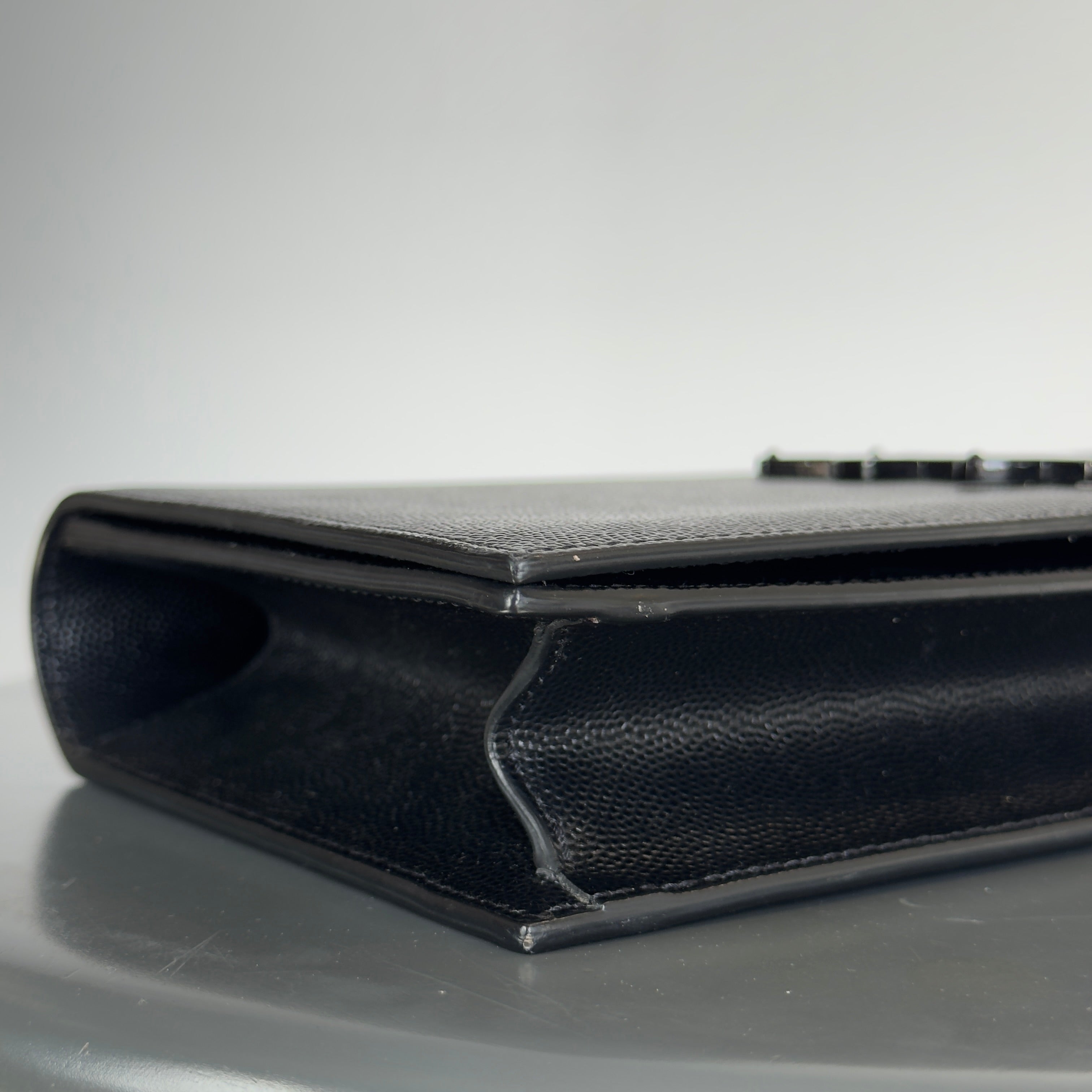 Saint Laurent So Black Monogram Cassandre Clutch - Queen May