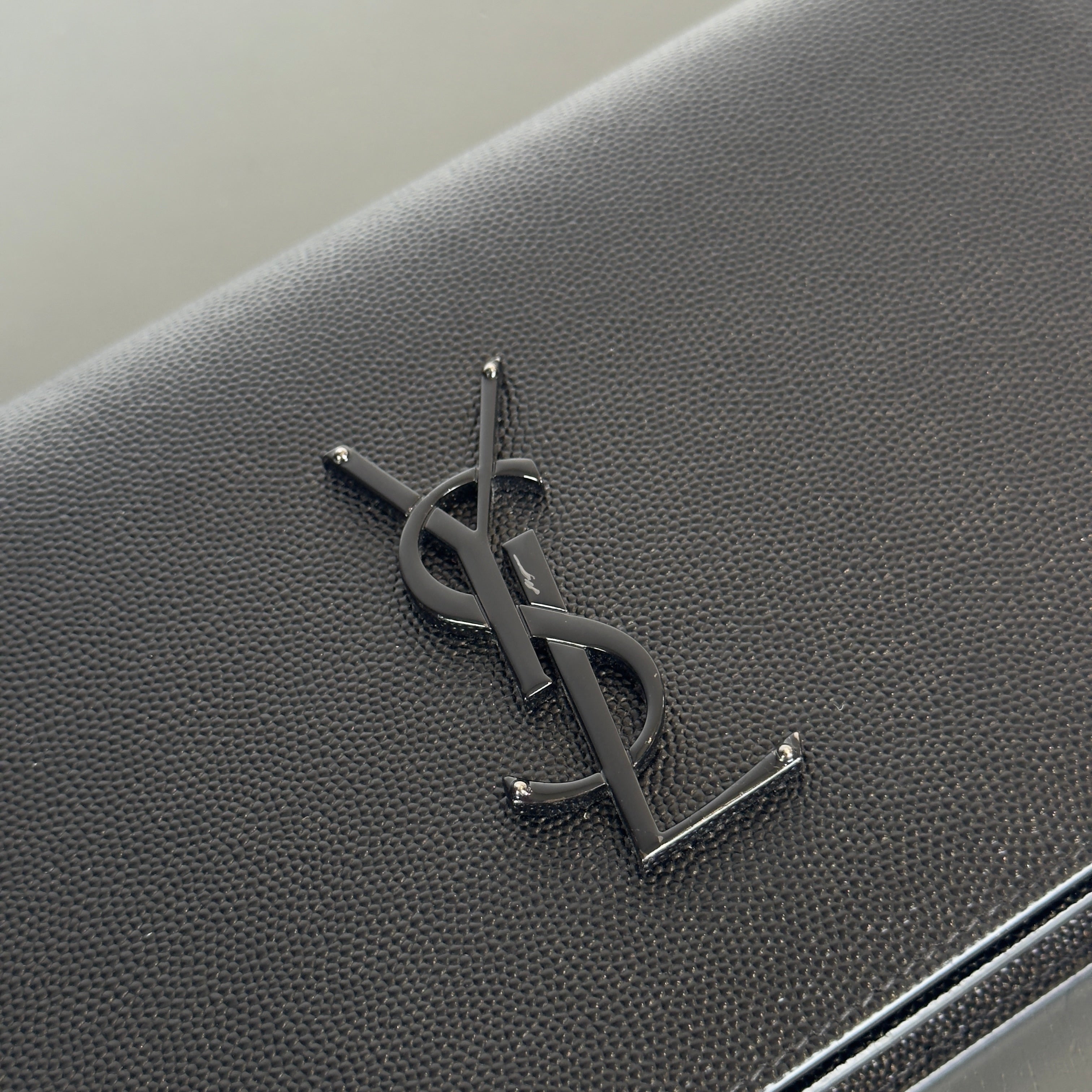 Saint Laurent So Black Monogram Cassandre Clutch - Queen May