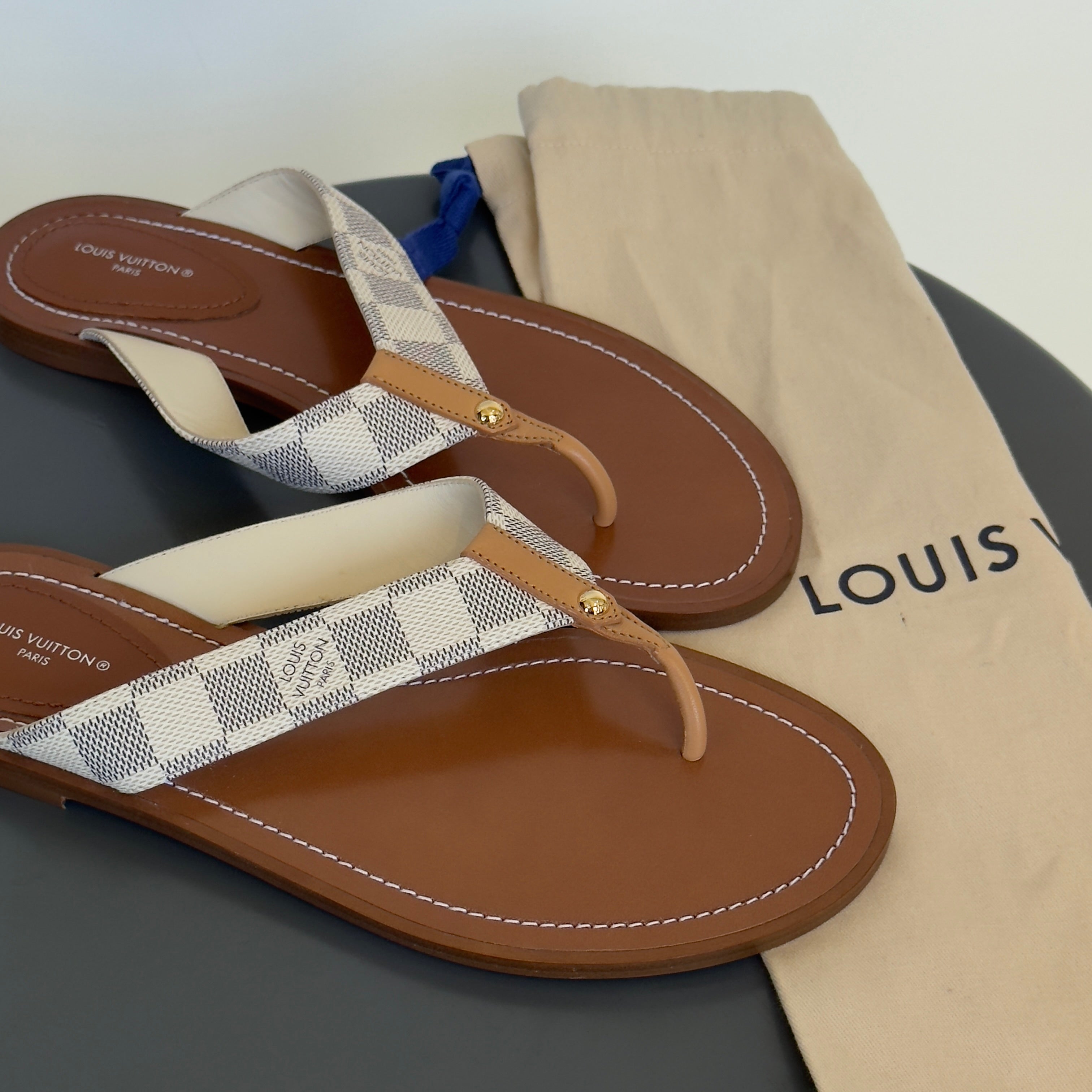 Louis Vuitton Damier Azur Sandals - Queen May