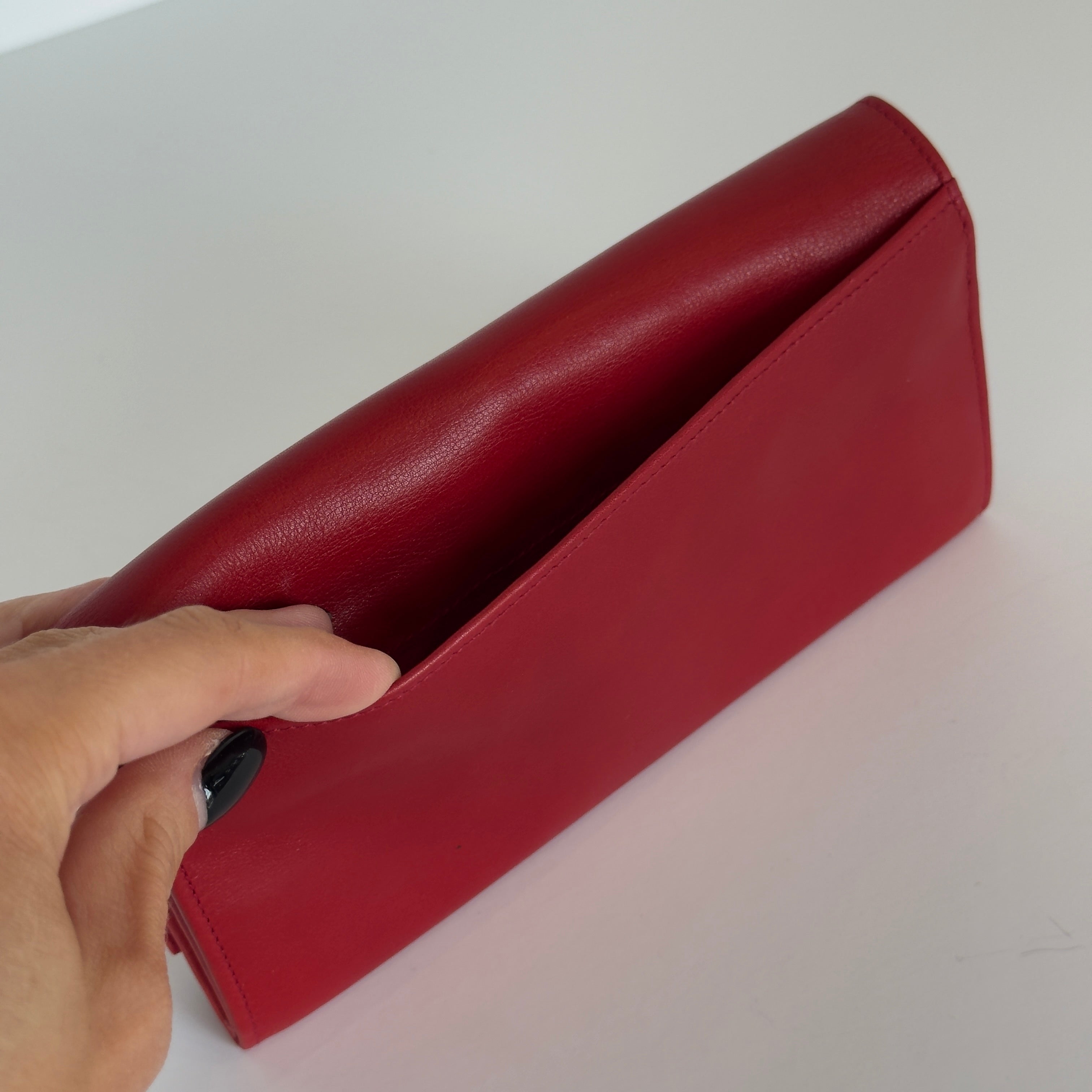 Celine Triomphe Wallet Red - Queen May