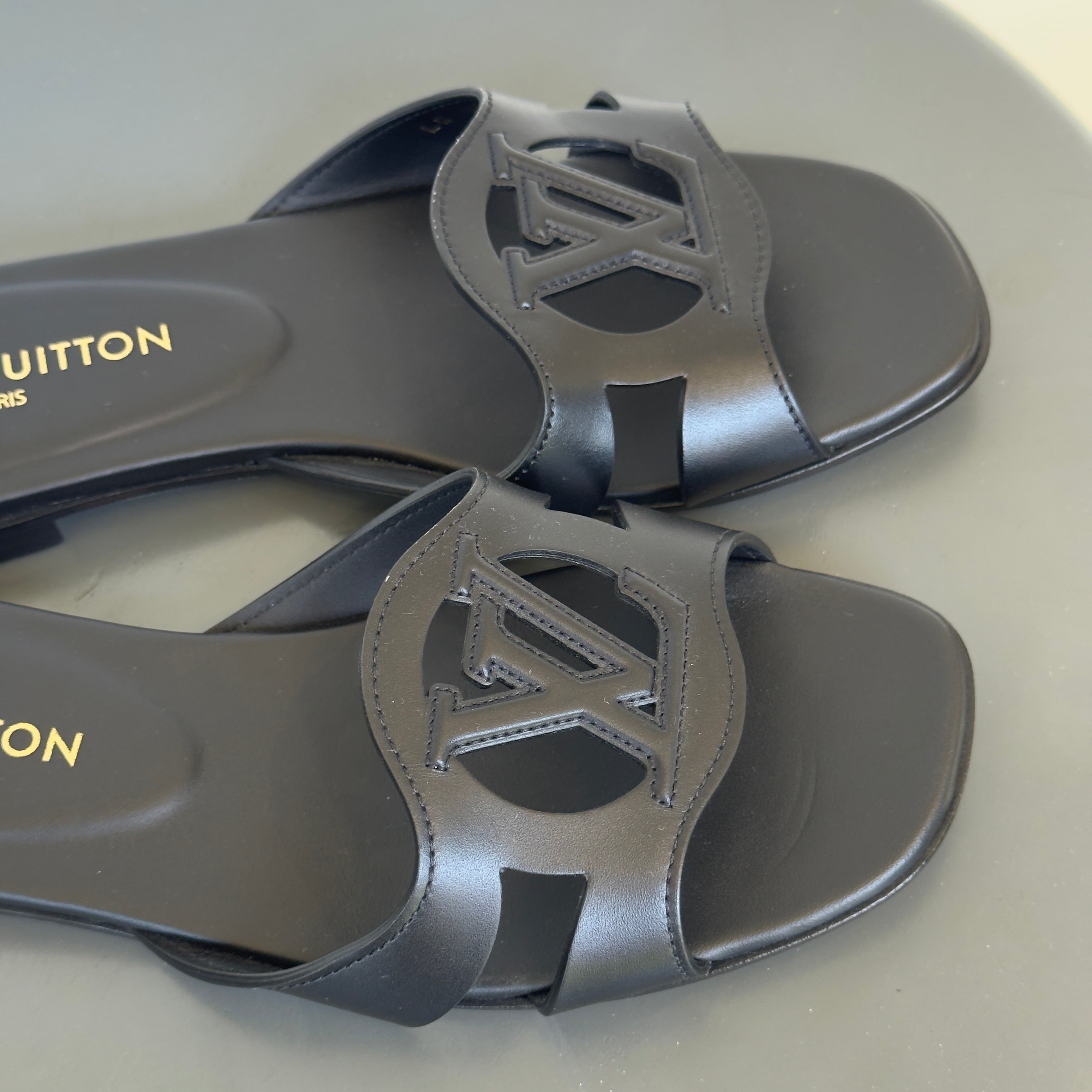 Louis Vuitton Black LV Sandals - Queen May