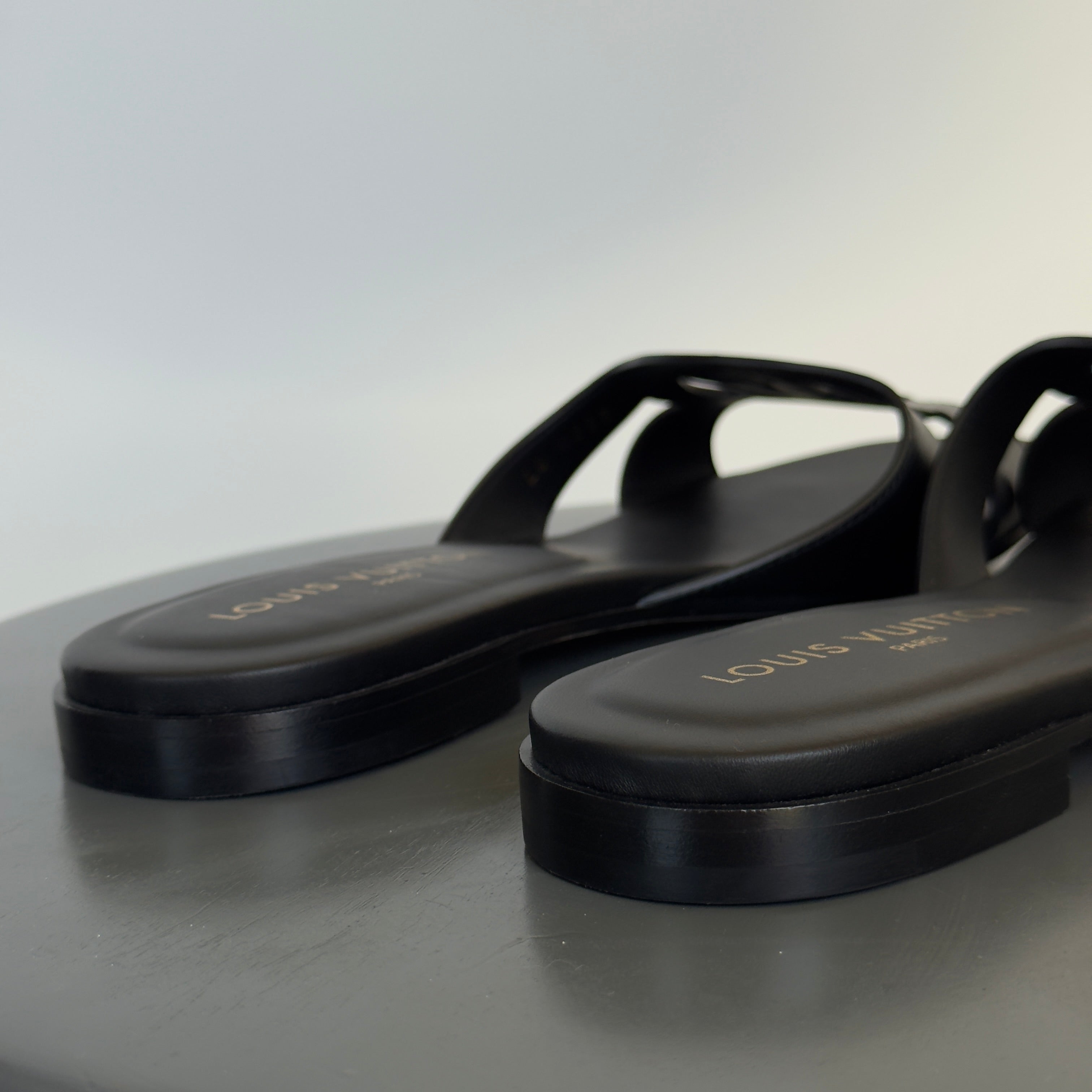Louis Vuitton Black LV Sandals - Queen May