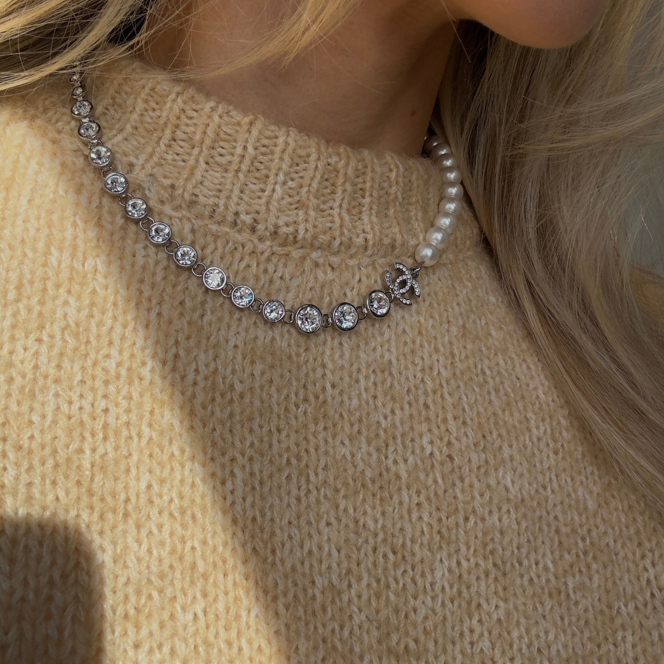 Chanel B24 Coco Pearl + Rhinestone Necklace - Queen May