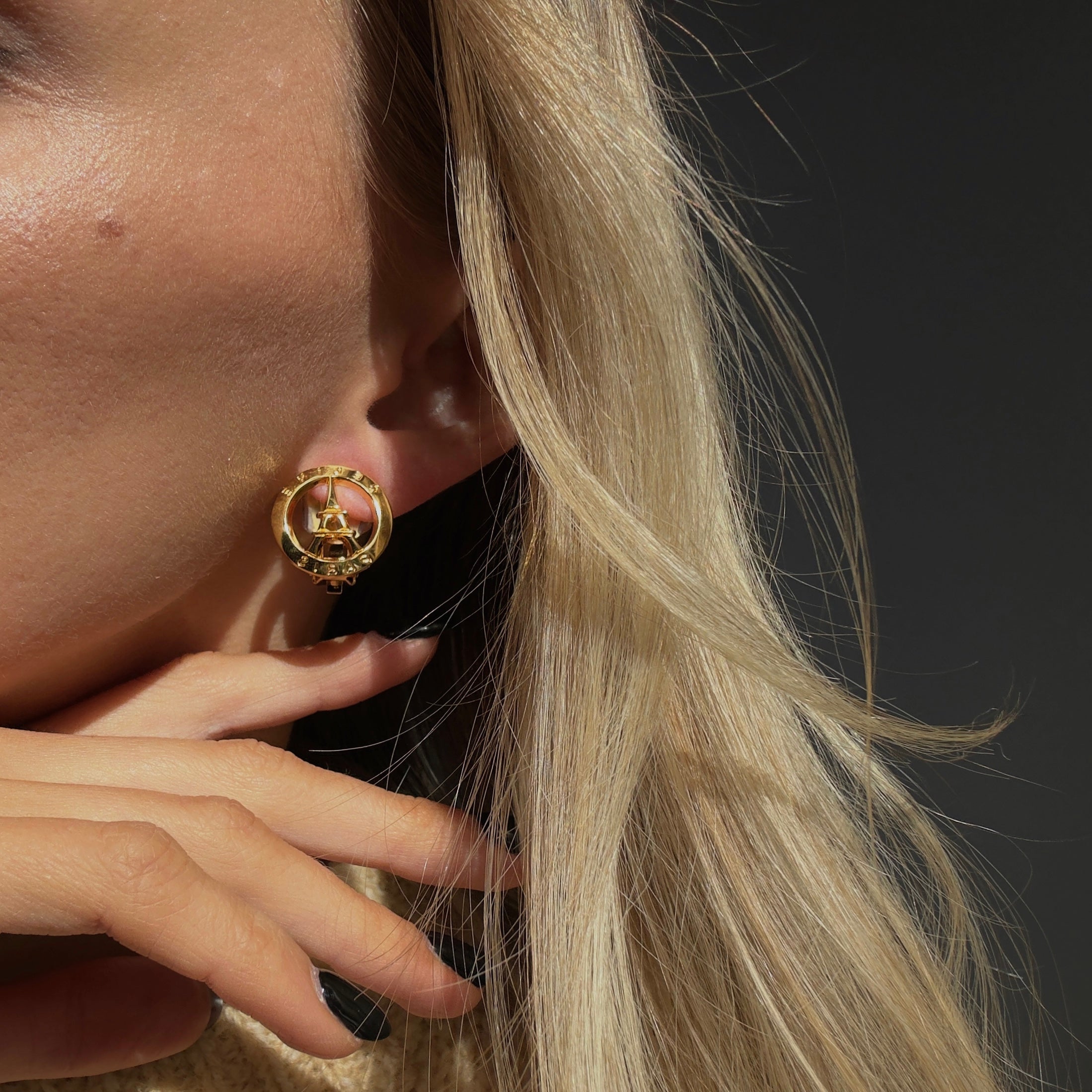 Vintage Celine Eiffel Tower Clip On Earrings - Queen May