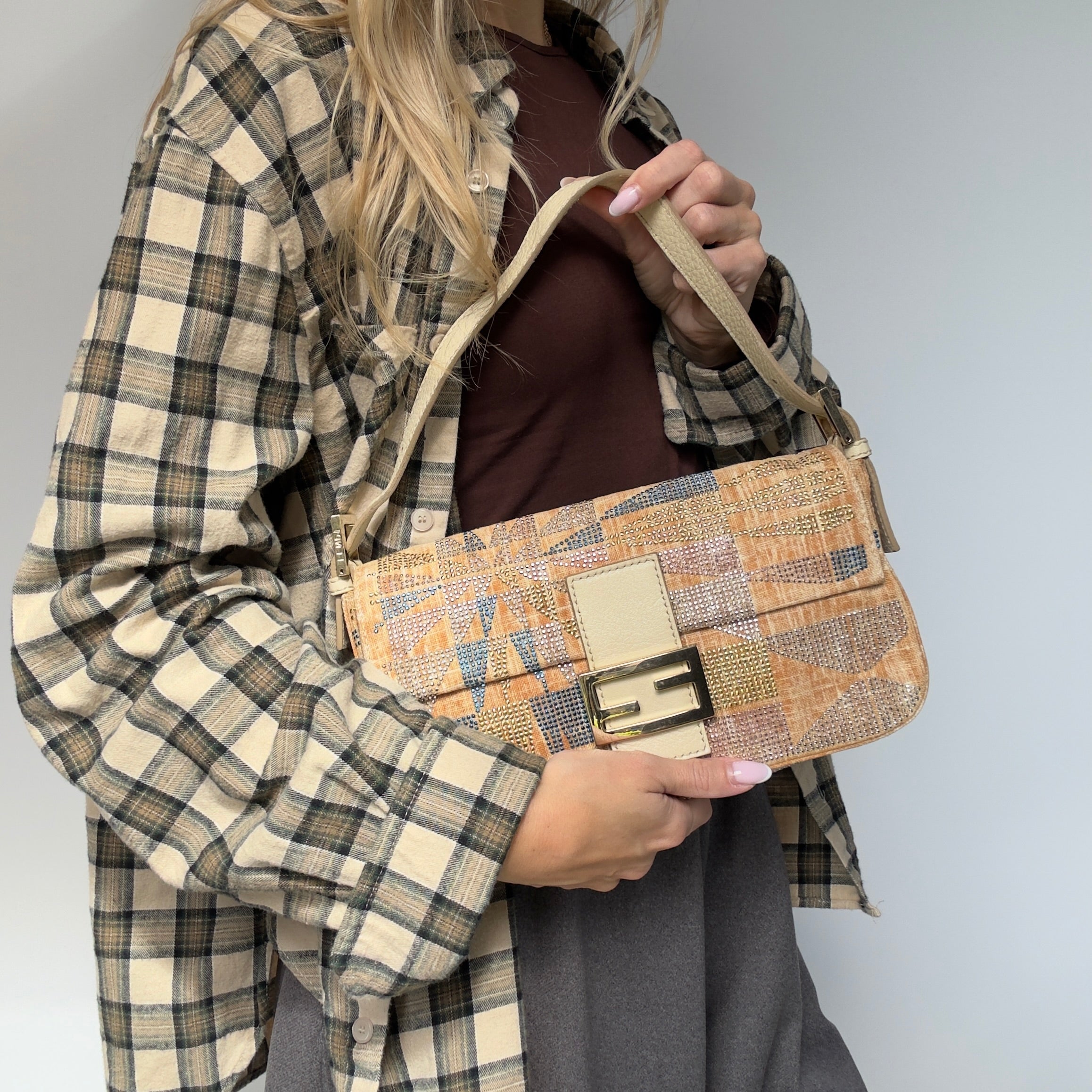 Ultra Rare Fendi Rhinestone Baguette - Queen May