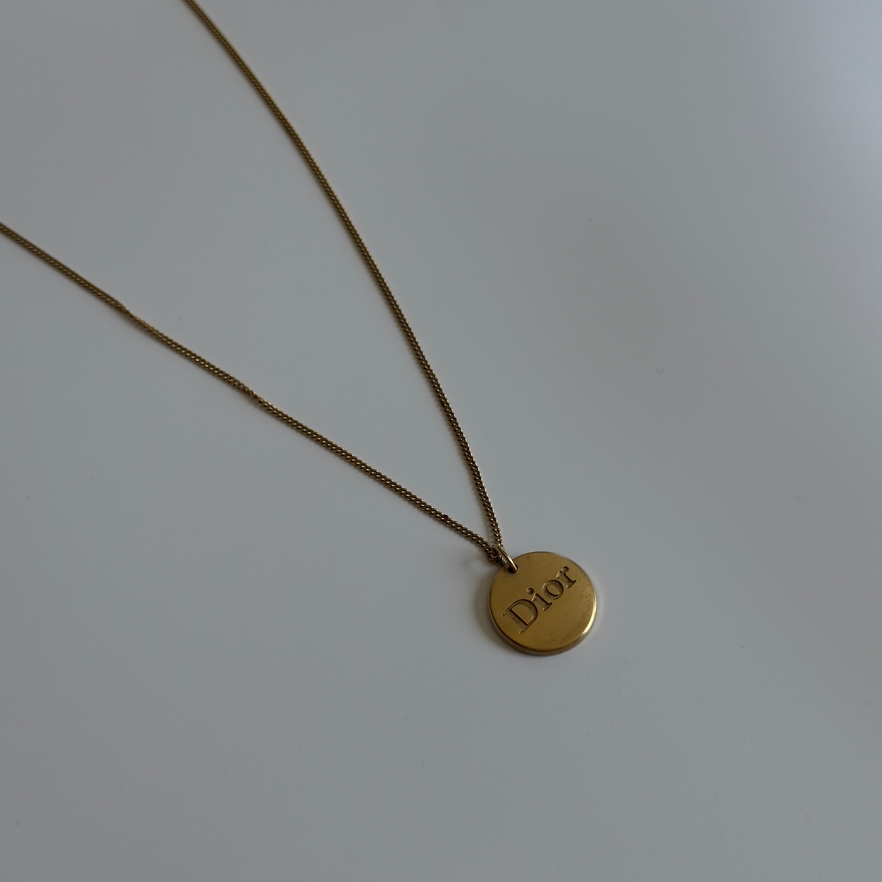 Vintage Dior Logo Pendant Necklace - Queen May