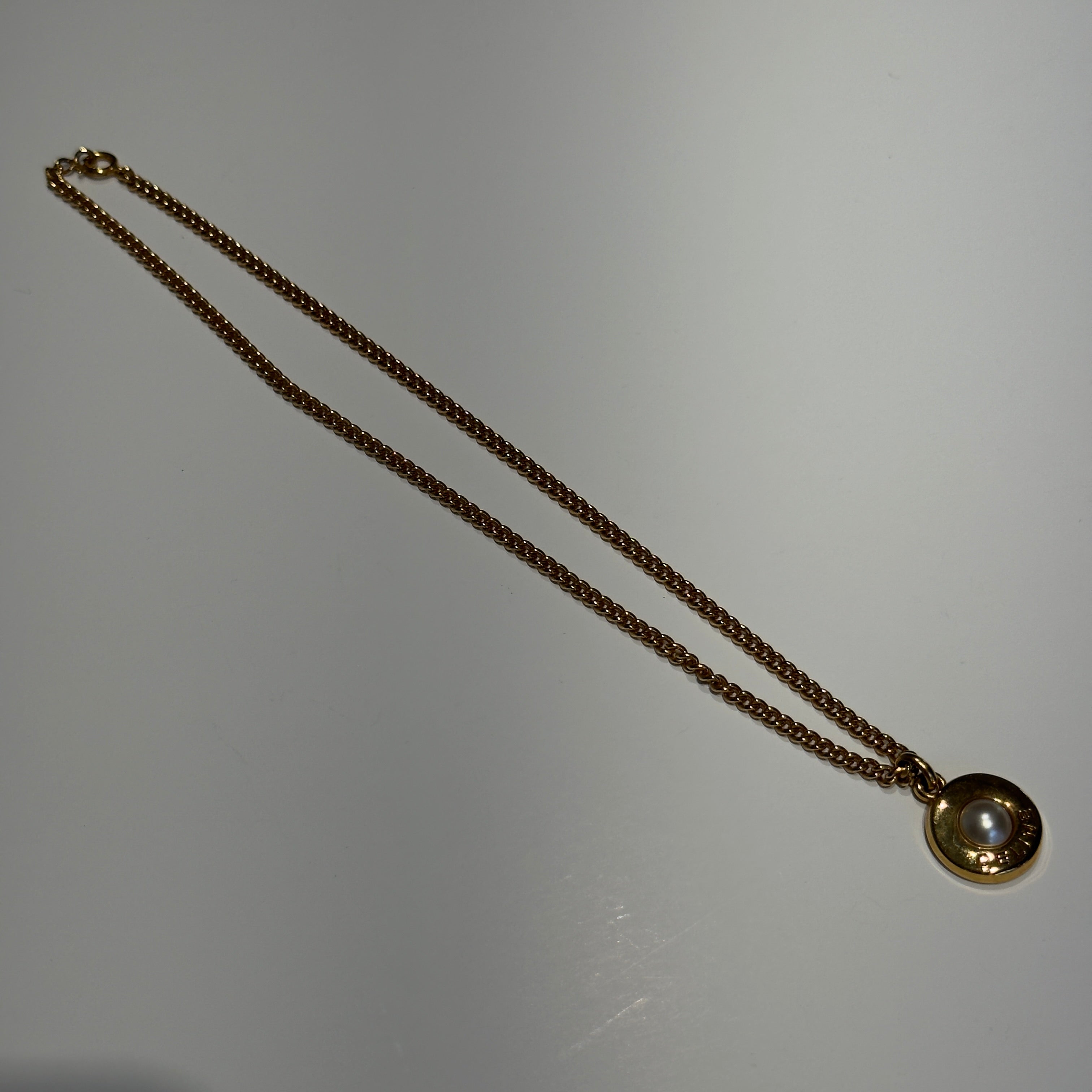 Vintage Celine Pearl Logo Necklace - Queen May