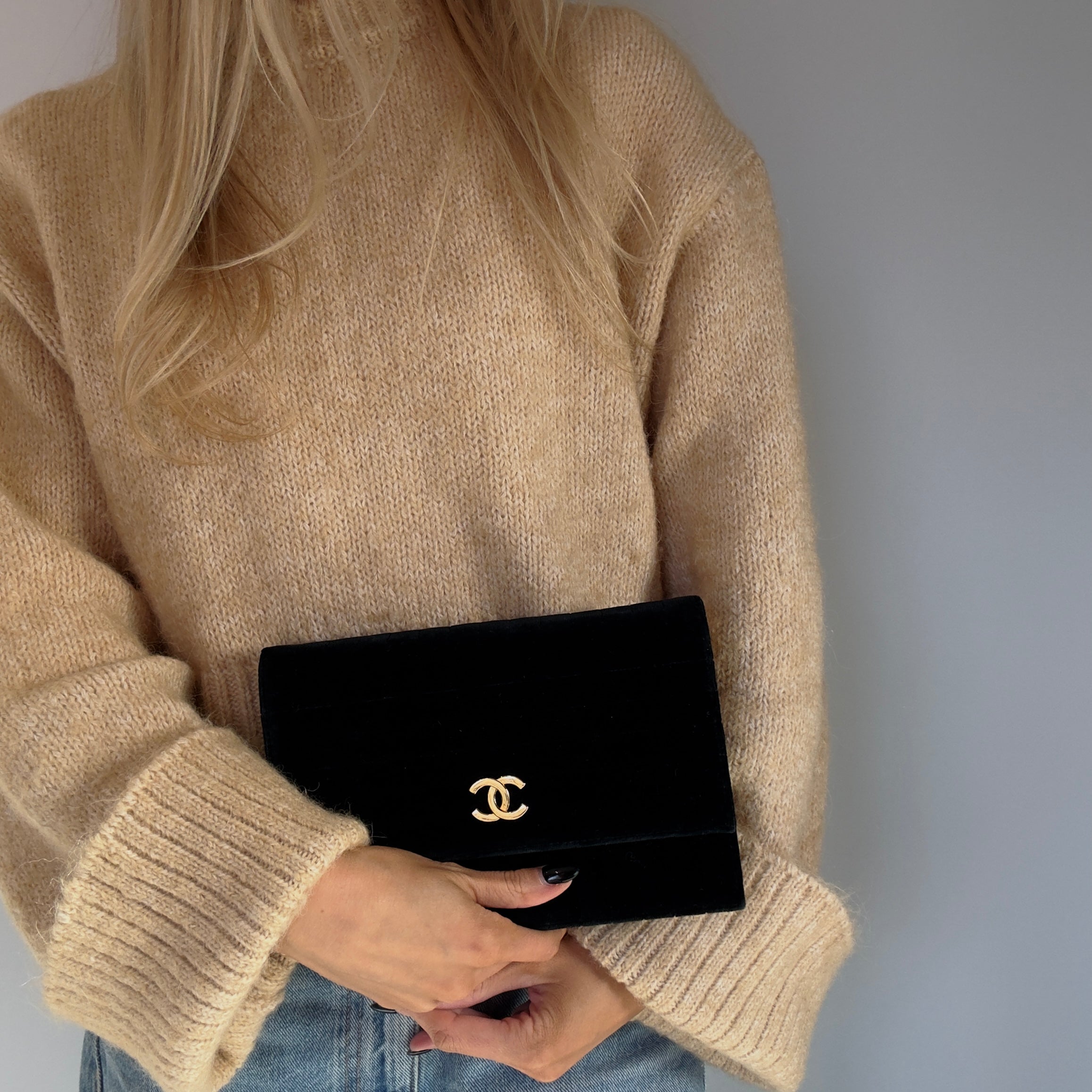 Chanel Velvet Mademoiselle Shoulder Bag - Queen May