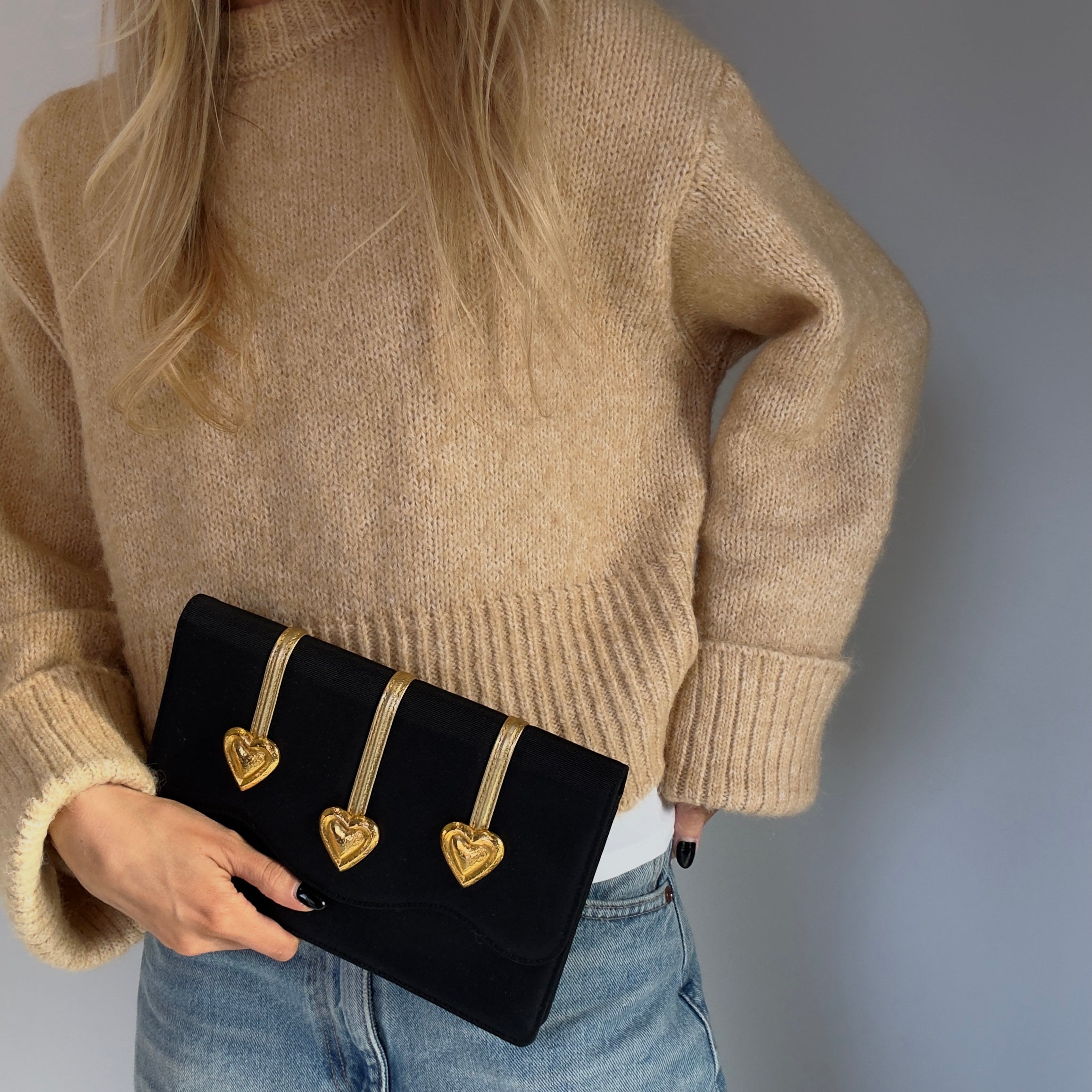 Rare Vintage Yves Saint Laurent Heart Clutch - Queen May