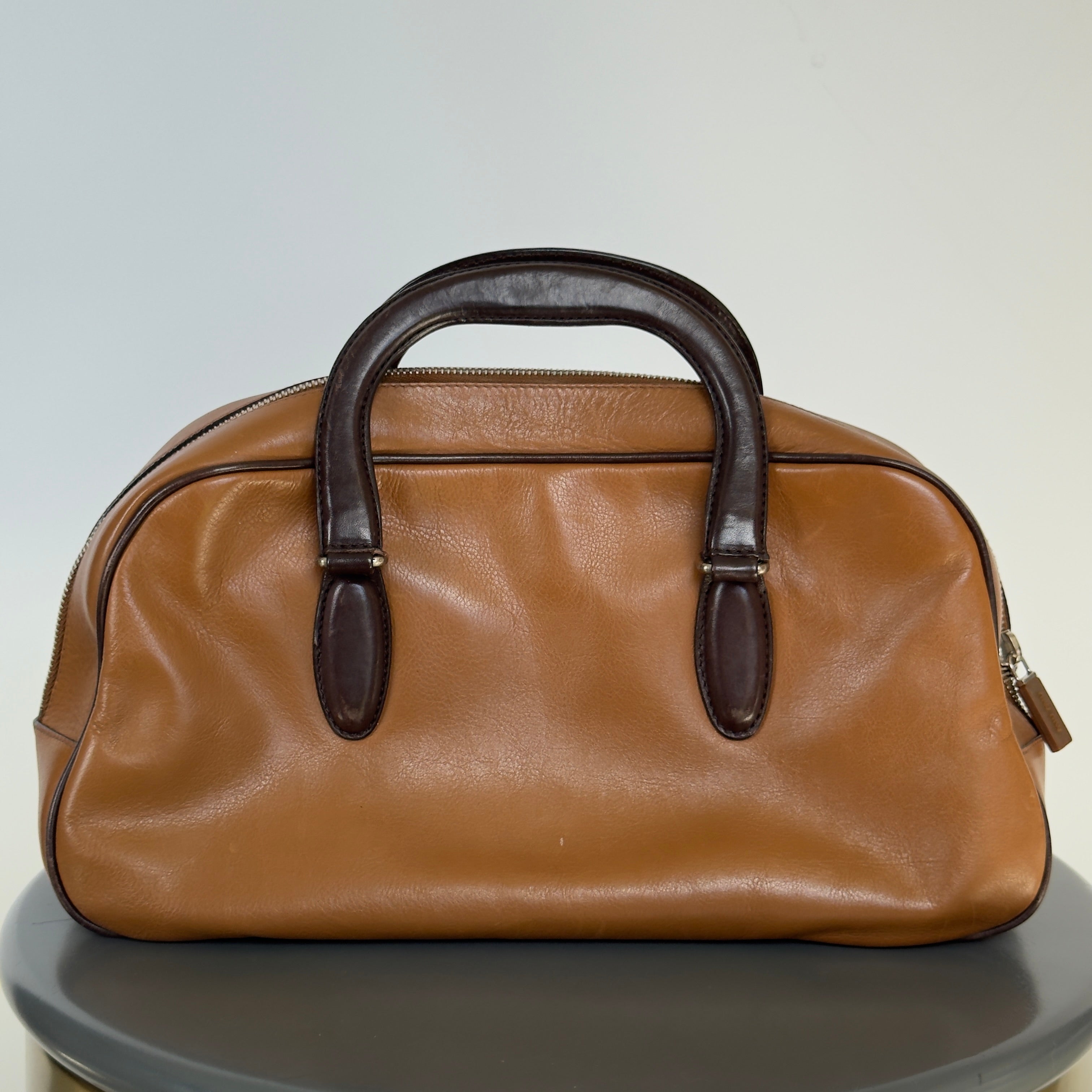 Vintage Miu Miu Cognac Boston Bag - Queen May