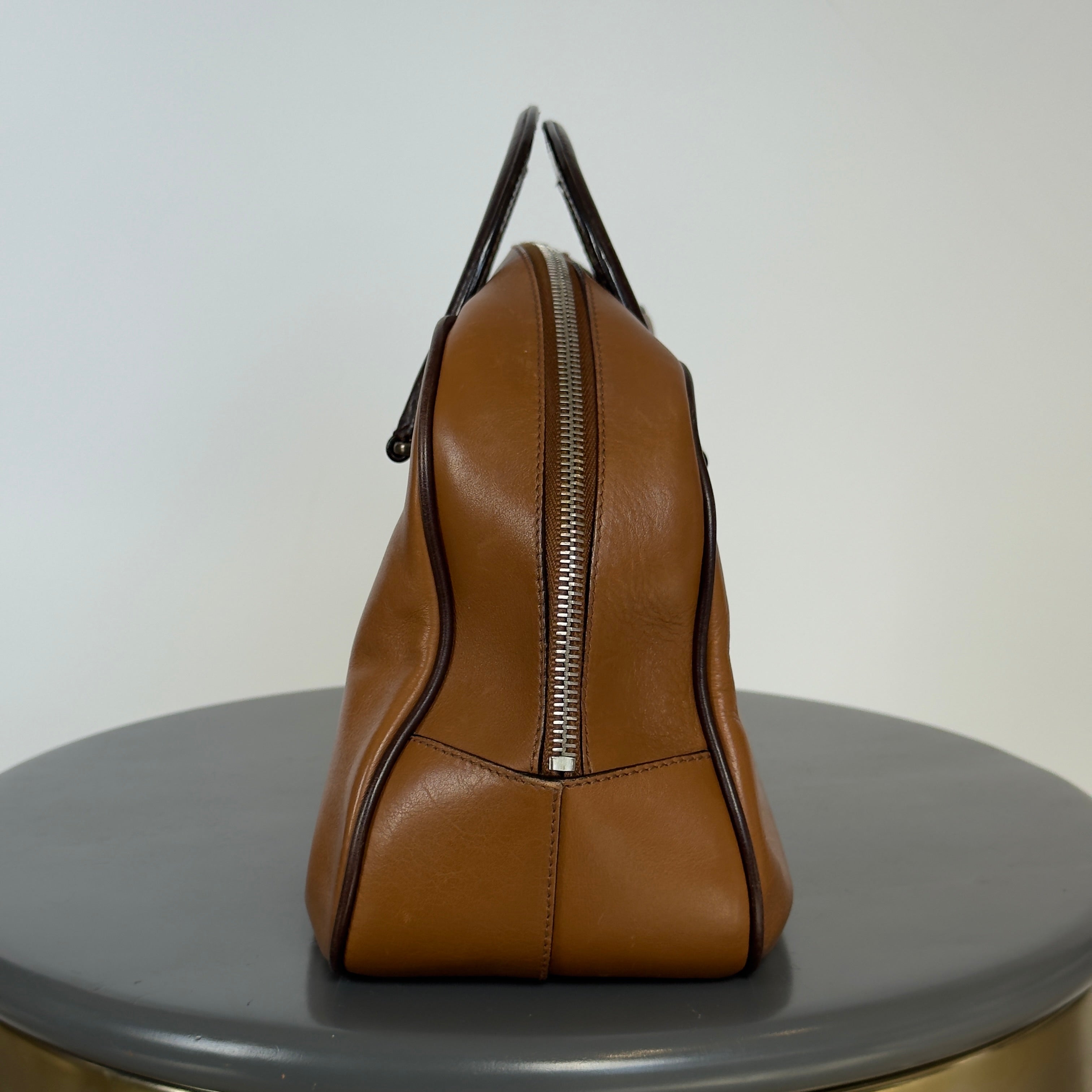 Vintage Miu Miu Cognac Boston Bag - Queen May