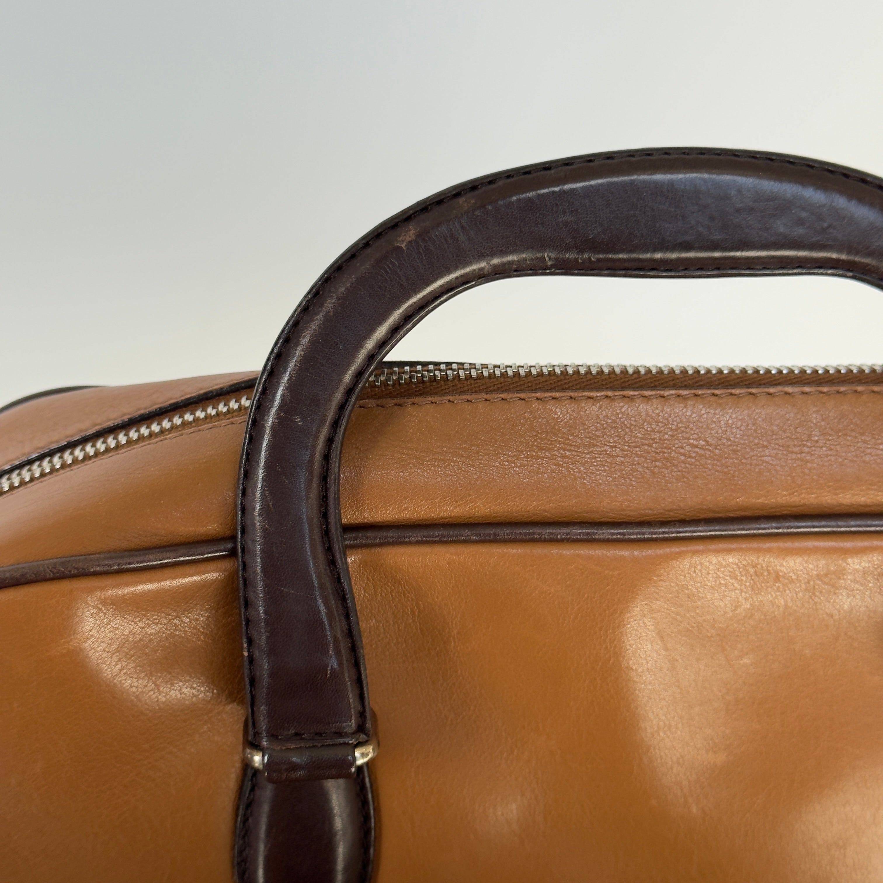 Vintage Miu Miu Cognac Boston Bag - Queen May