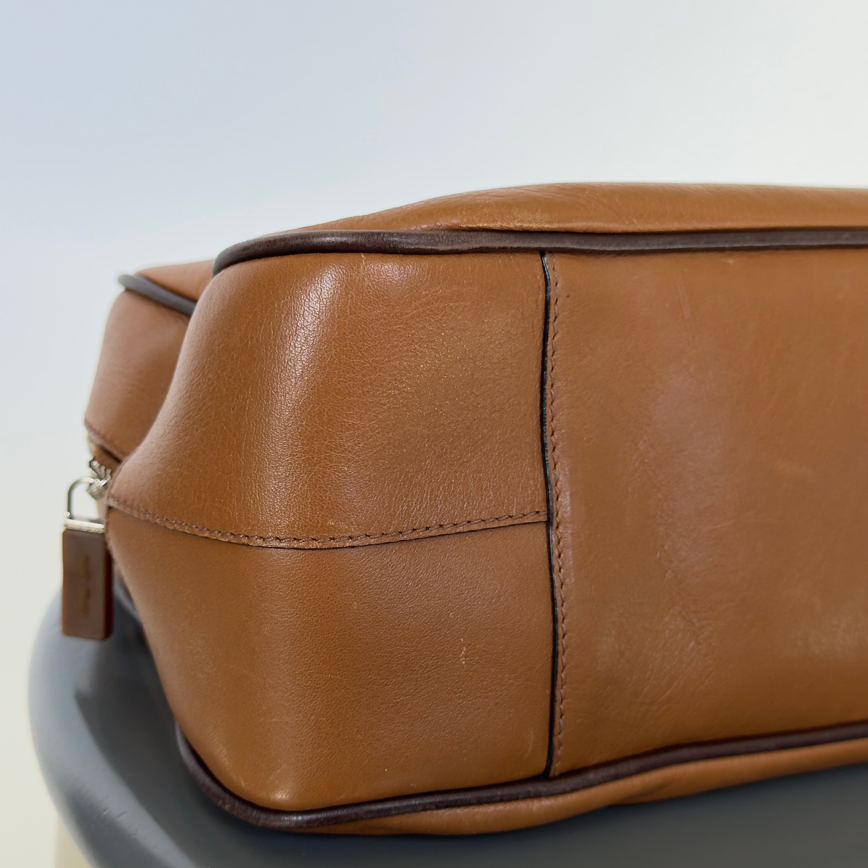 Vintage Miu Miu Cognac Boston Bag - Queen May