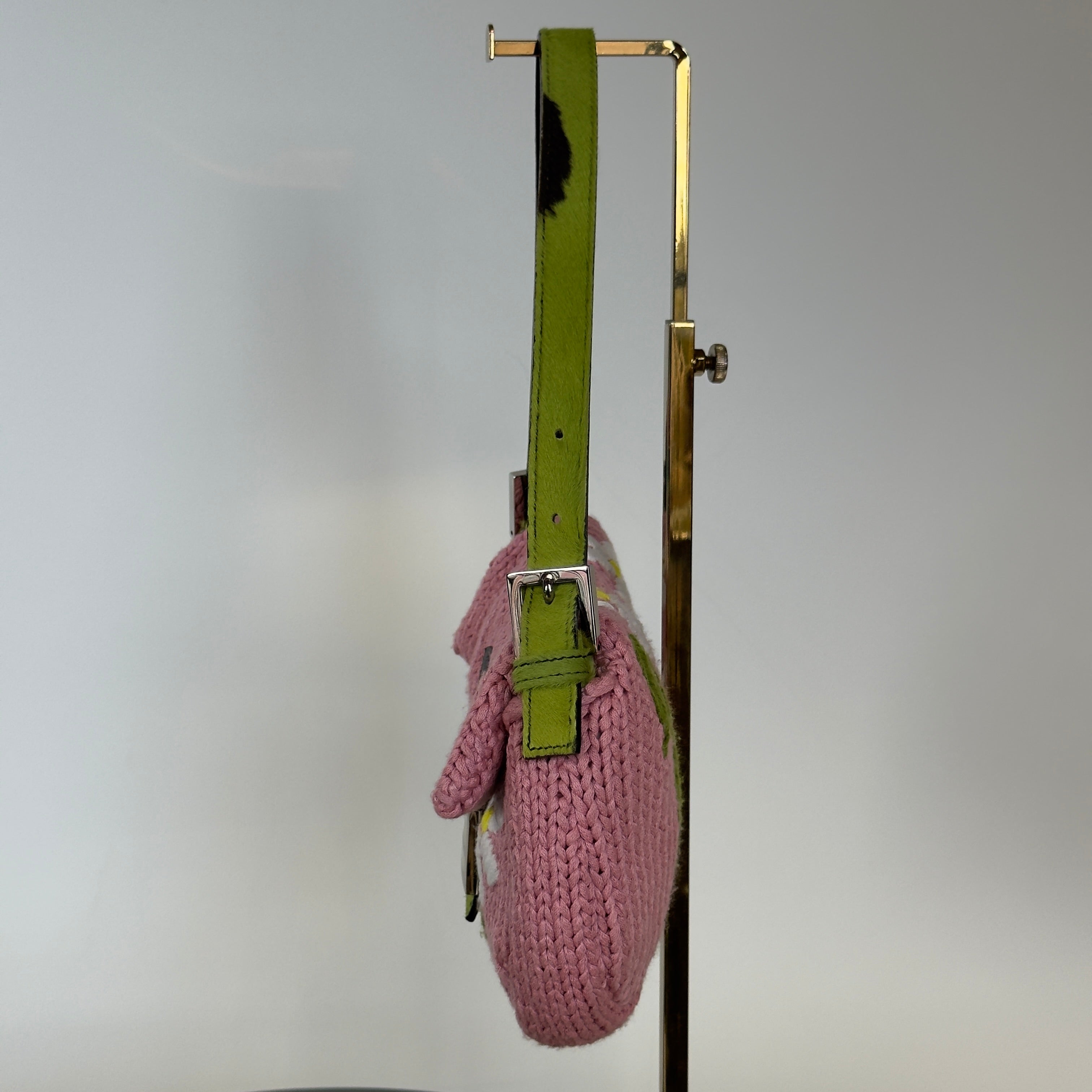 Fendi Knit Floral Baguette Ponyhair - Queen May