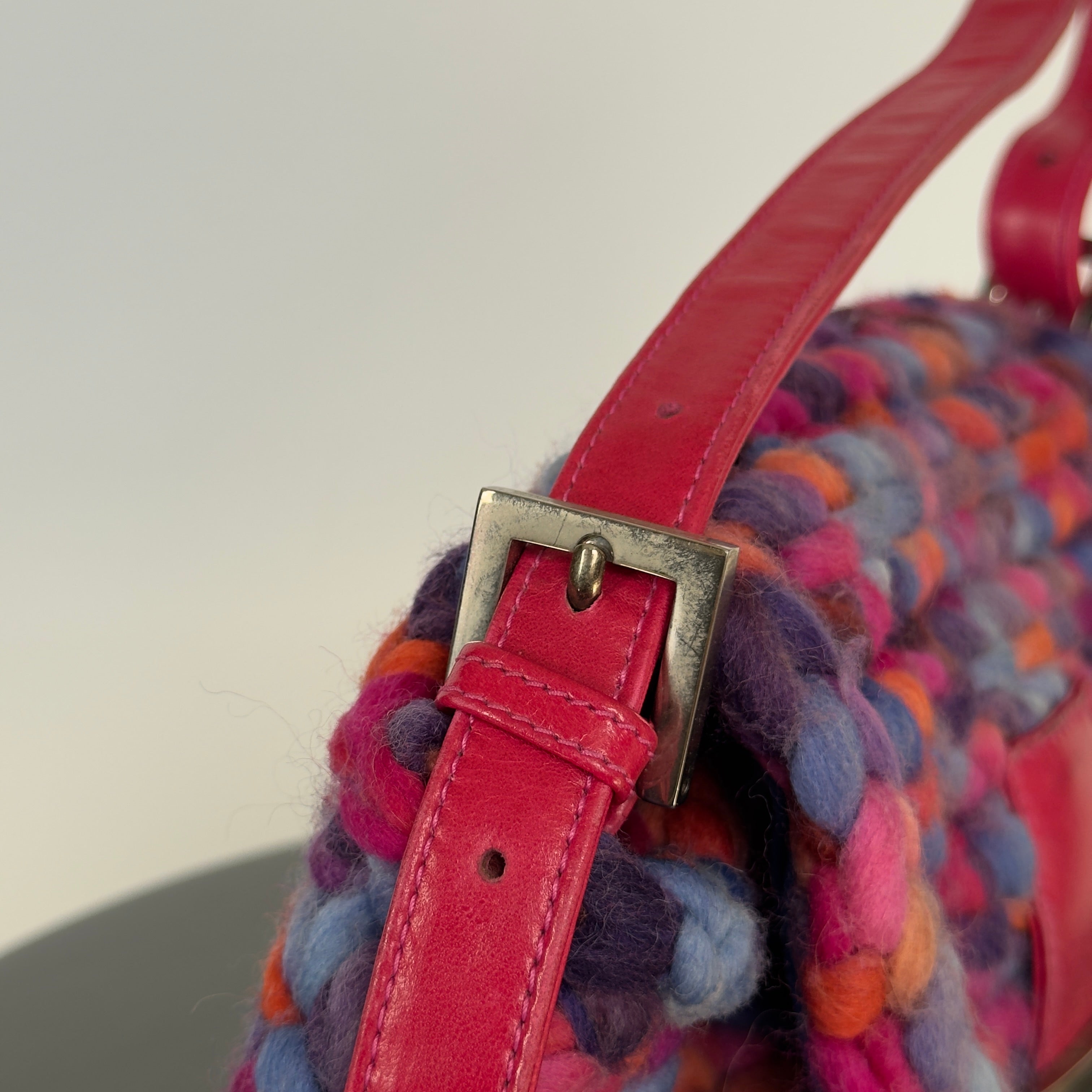 Rare Y2K Era Fendi Crochet Baguette Shoulder Bag - Queen May