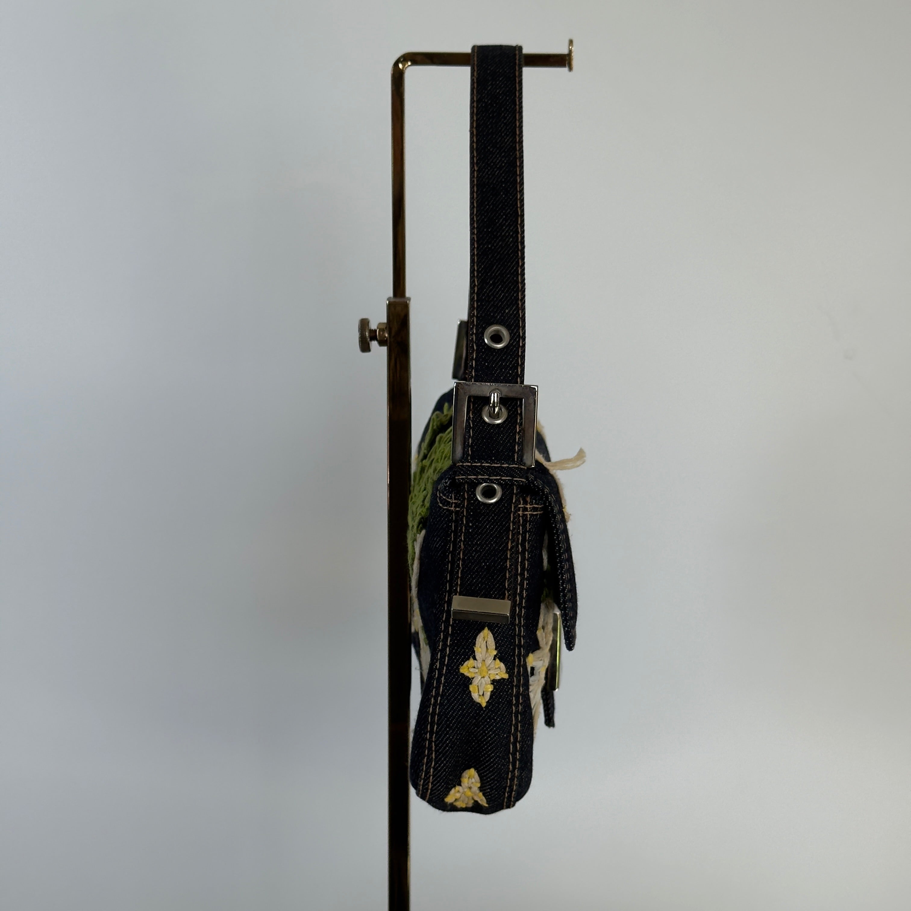 Fendi Denim Floral Baguette - Queen May