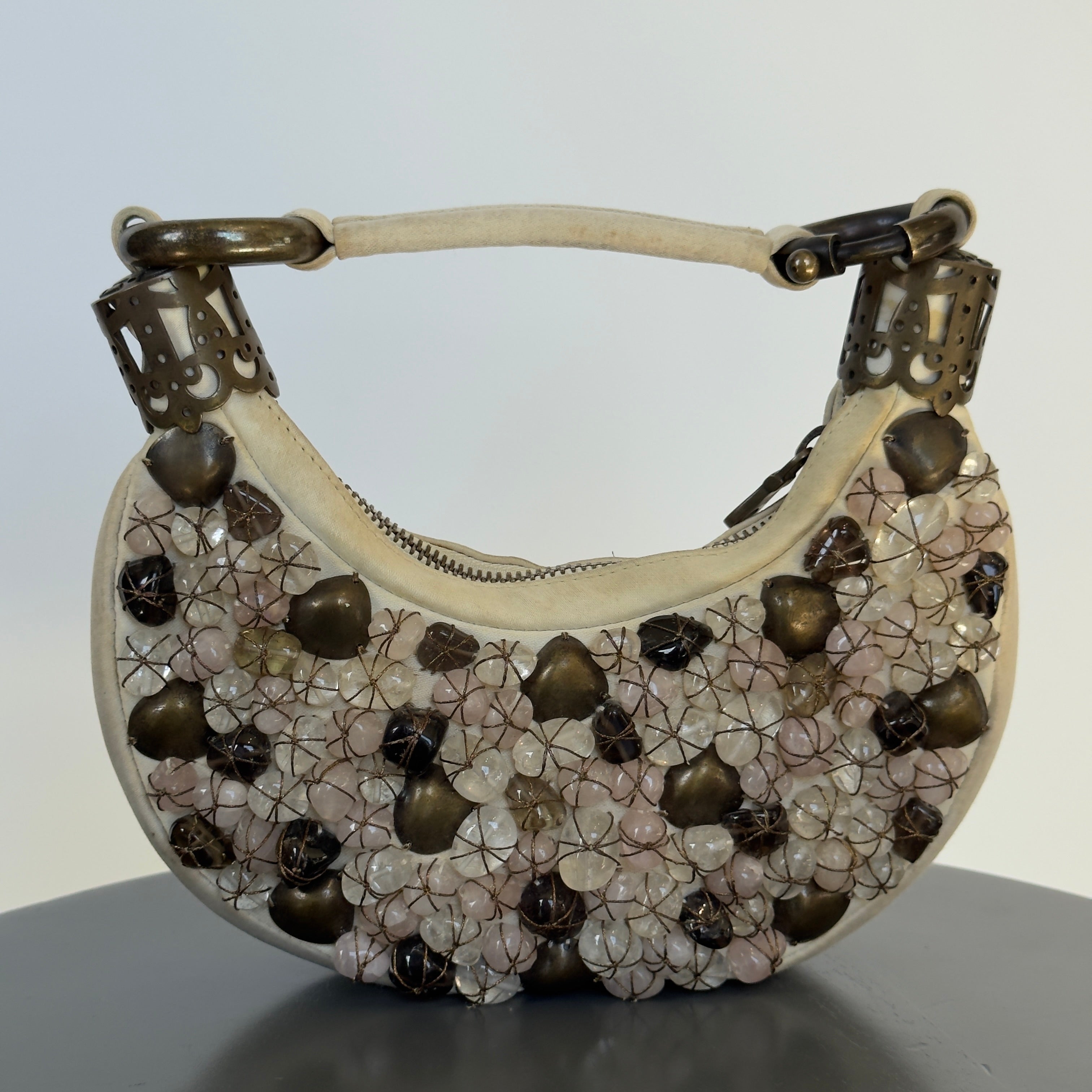 Chloe By Phoebe Philo Rose Quartz Embellished Handbag Circa 2000s - Queen May