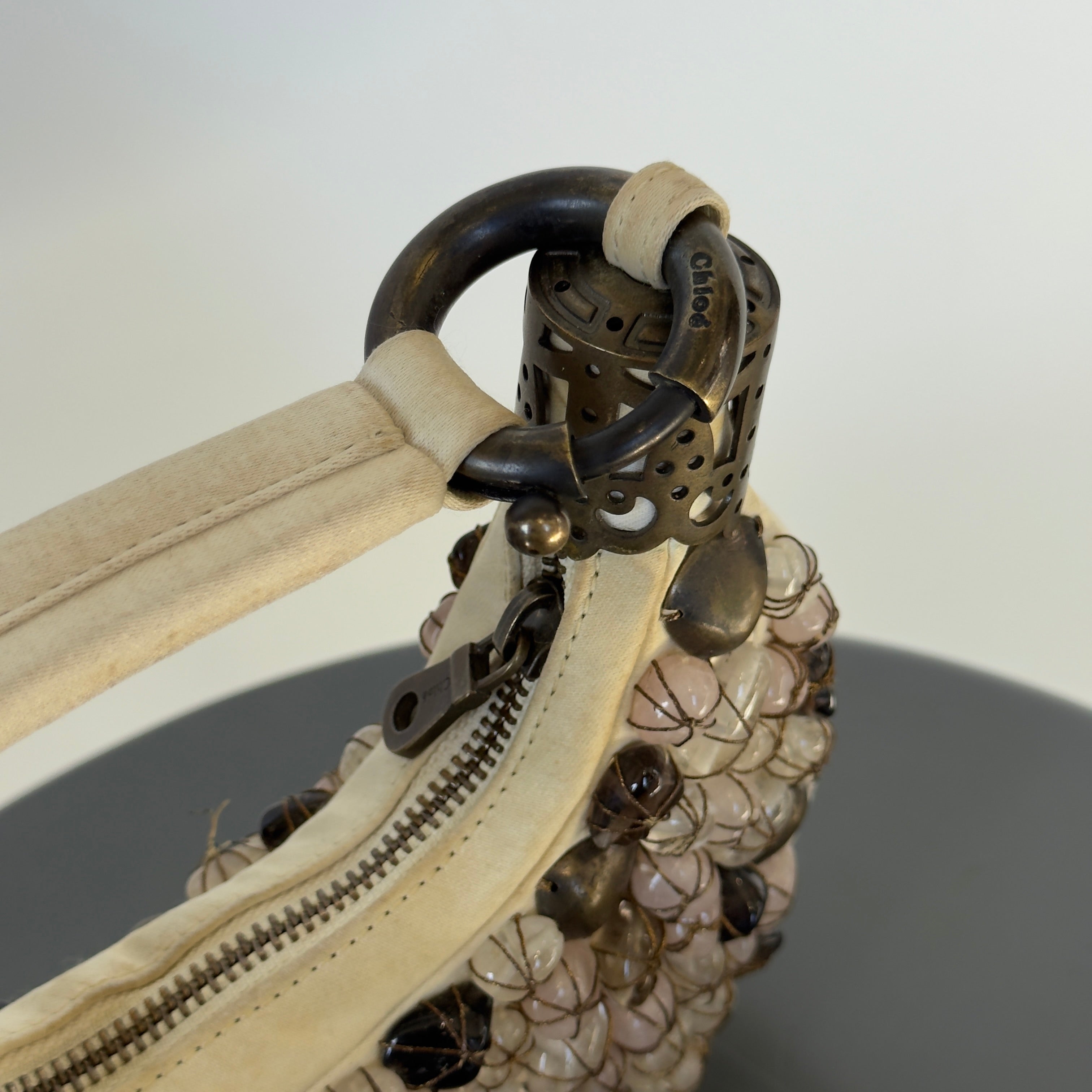 Chloe By Phoebe Philo Rose Quartz Embellished Handbag Circa 2000s - Queen May