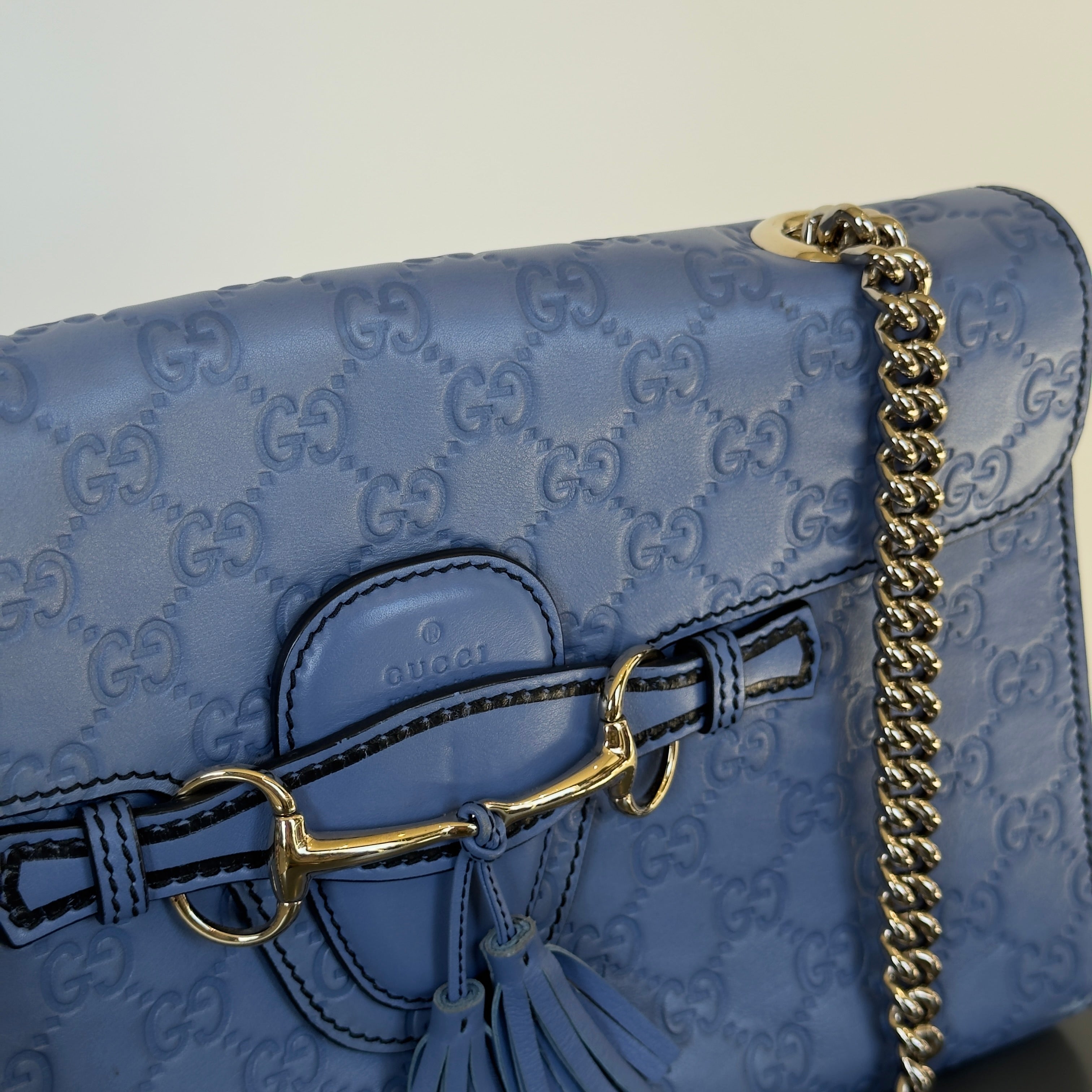 Gucci Emily Guccissima Chain Shoulder Bag
