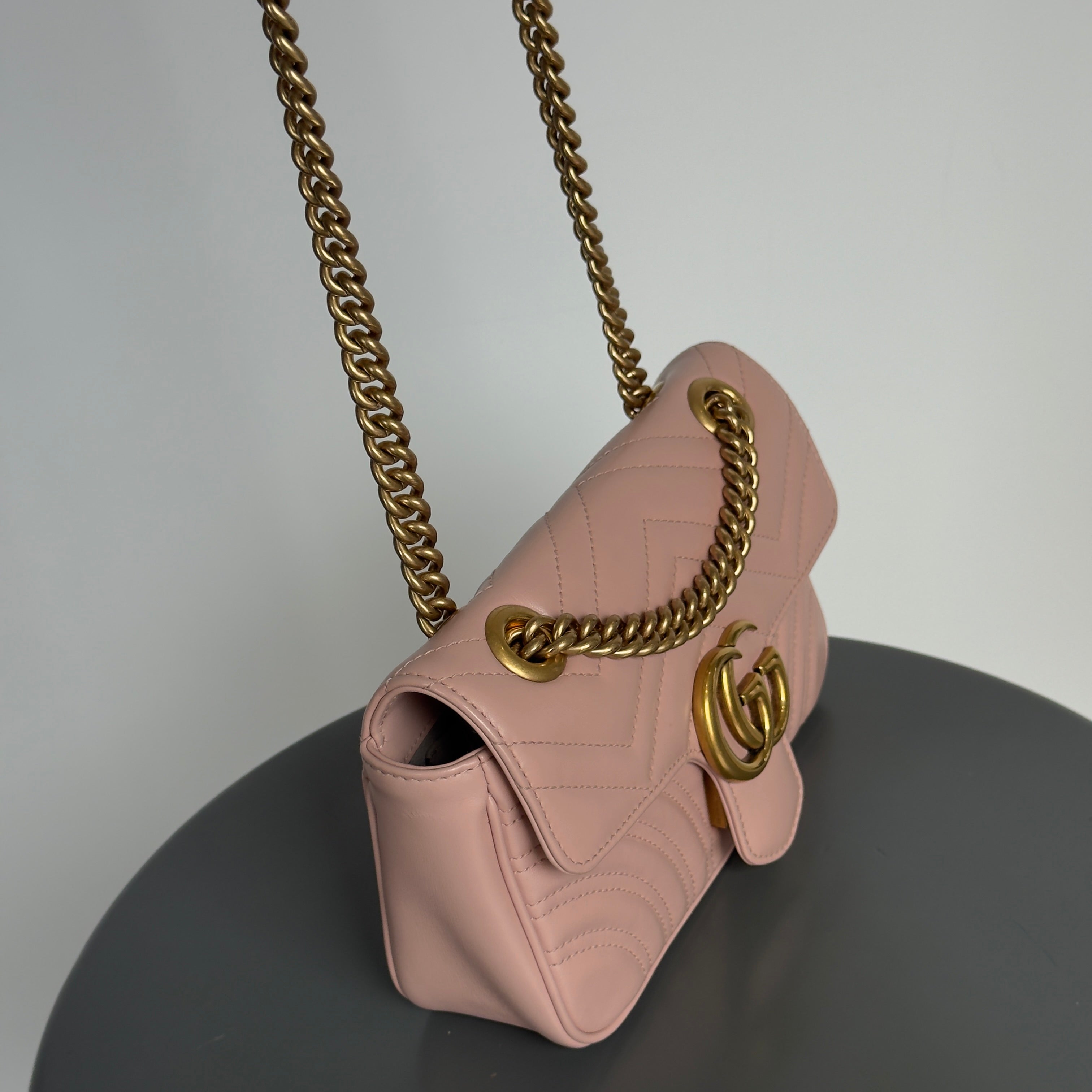 Gucci Pink Small Marmont Crossbody Bag - Queen May