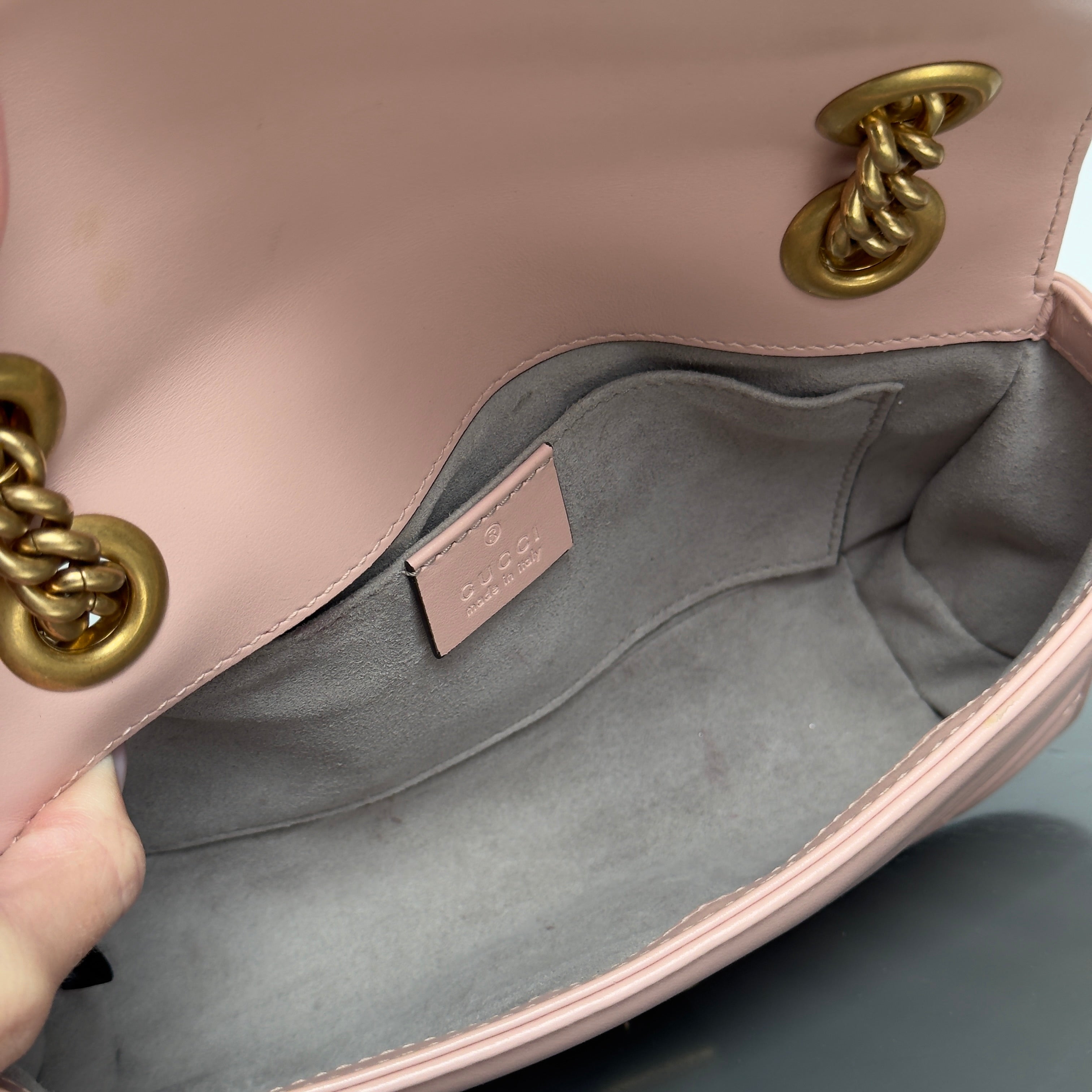 Gucci Pink Small Marmont Crossbody Bag - Queen May