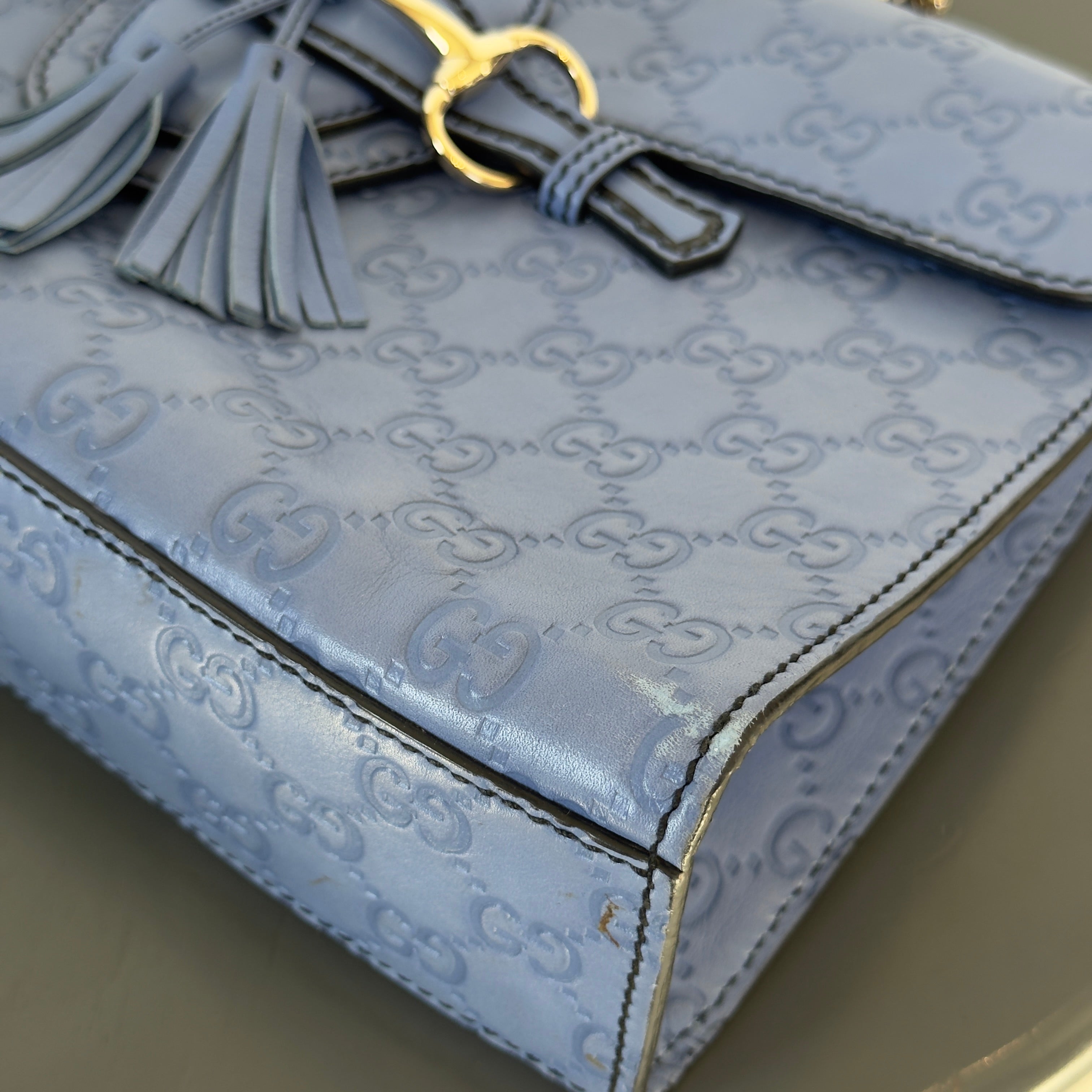 Gucci Emily Guccissima Chain Shoulder Bag