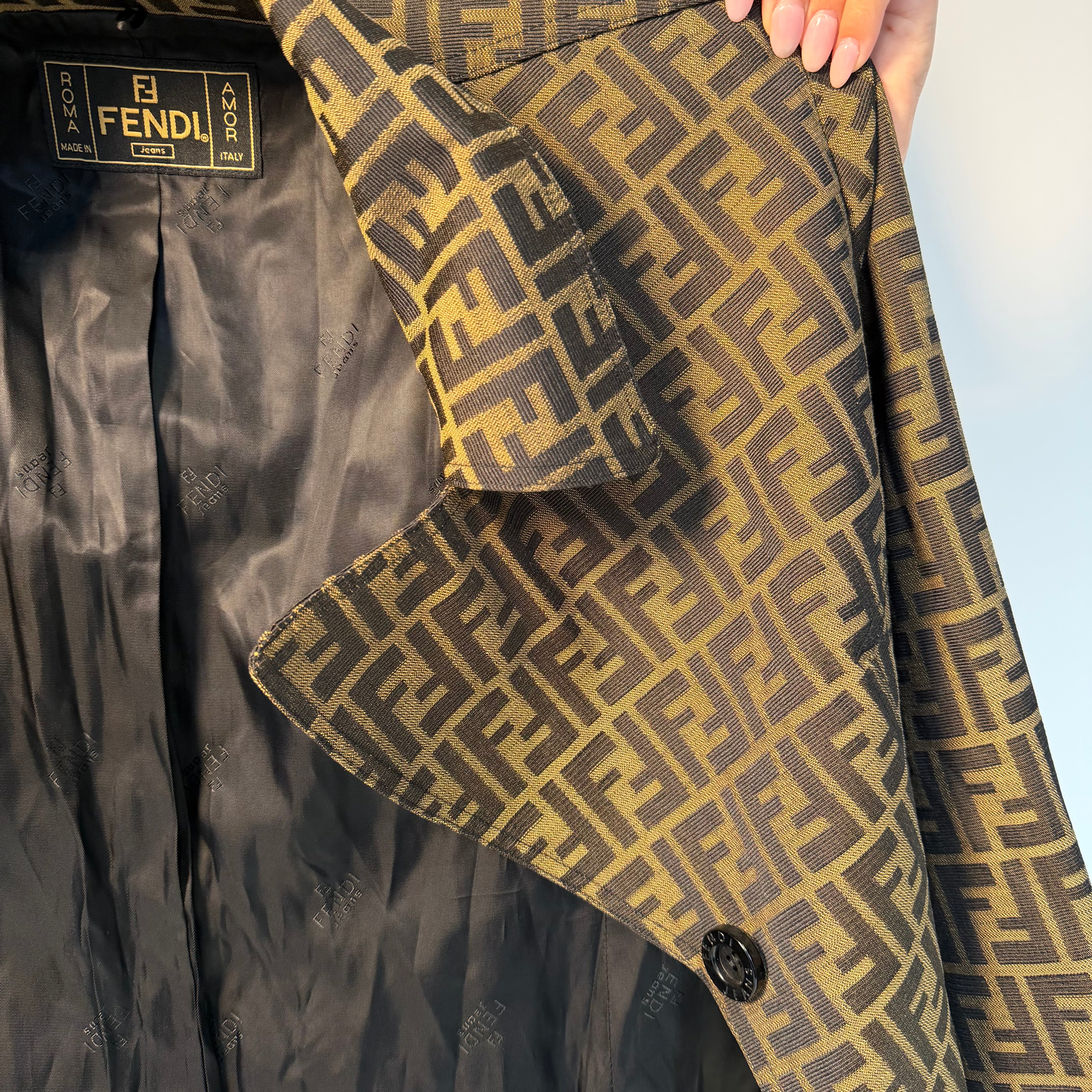 Vintage Fendi FF Zucca Overcoat - Queen May