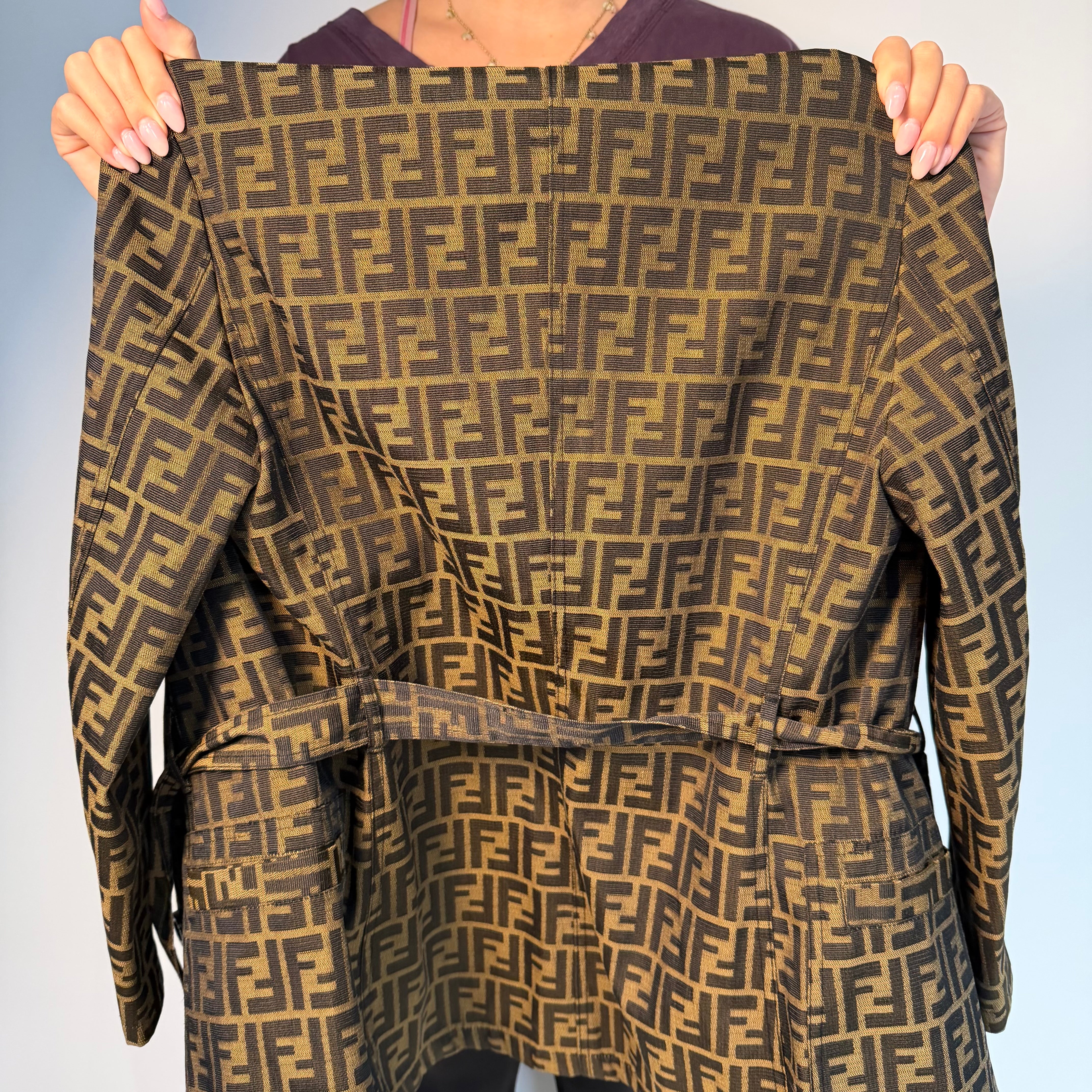 Vintage Fendi FF Zucca Overcoat - Queen May
