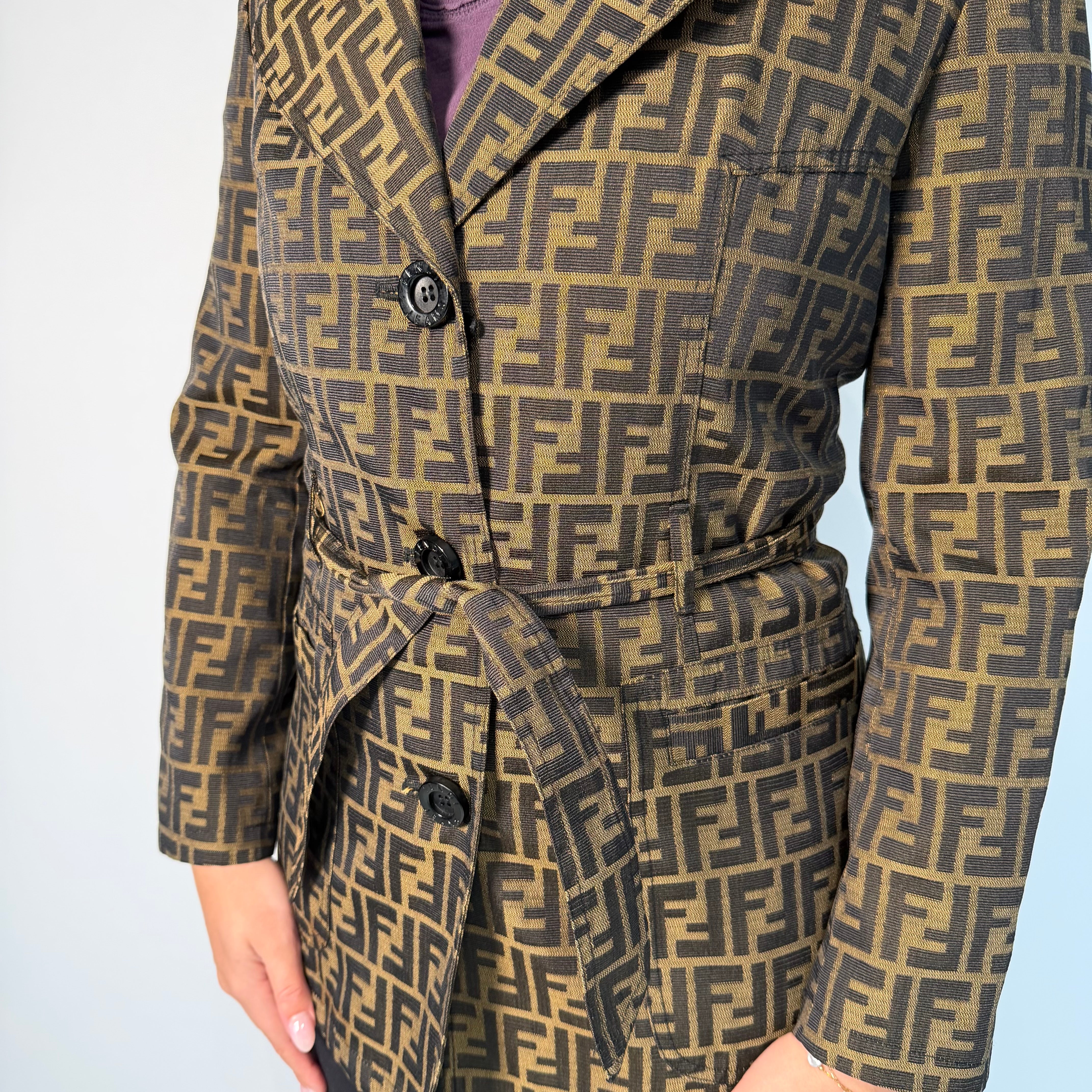 Vintage Fendi FF Zucca Overcoat - Queen May