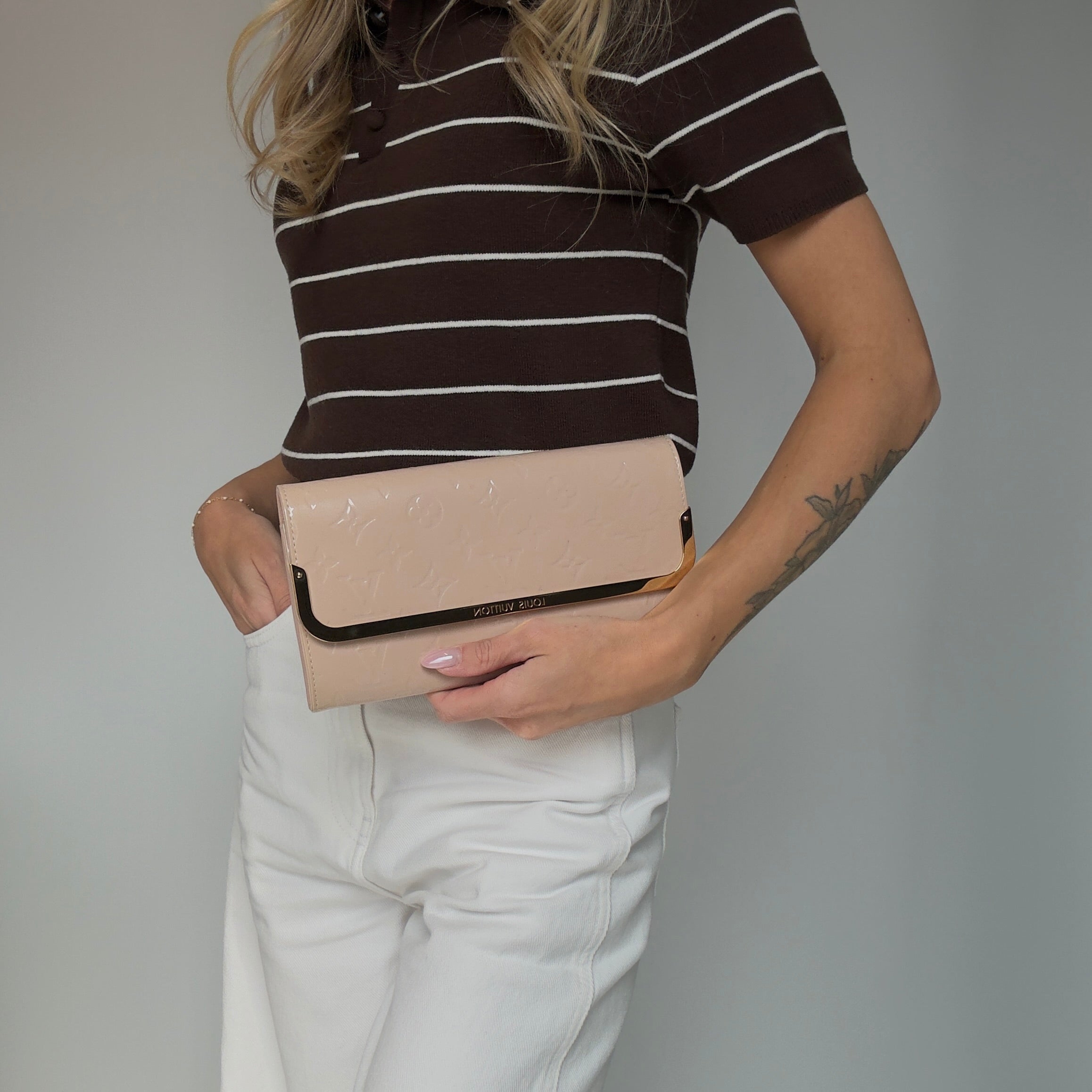 Louis Vuitton Blush Pink Vernis Rossmore MM - Queen May
