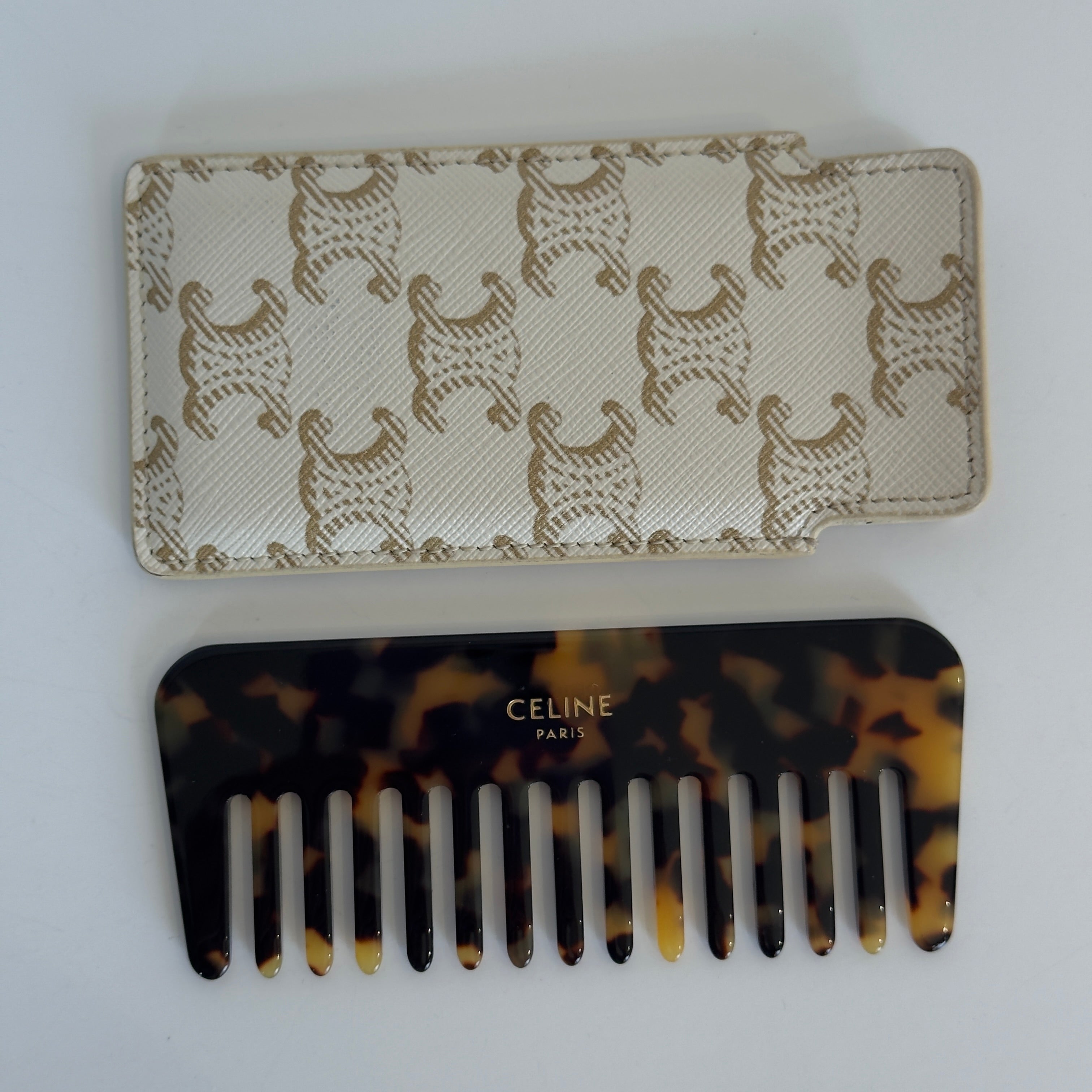 Celine Triomphe Tortoiseshell Hair Comb - Queen May