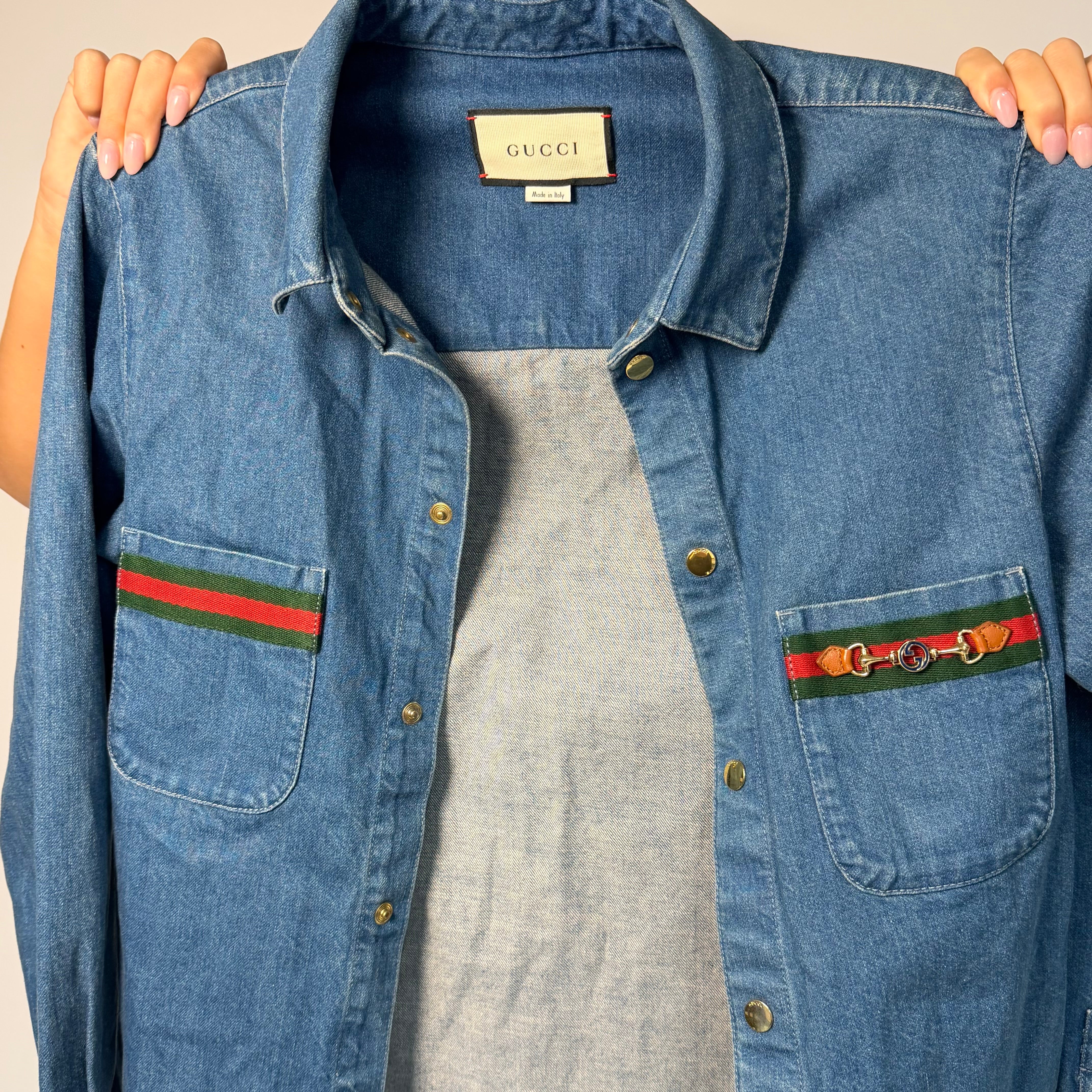 Gucci Sherry Line Stonewashed Denim Shirt - Queen May