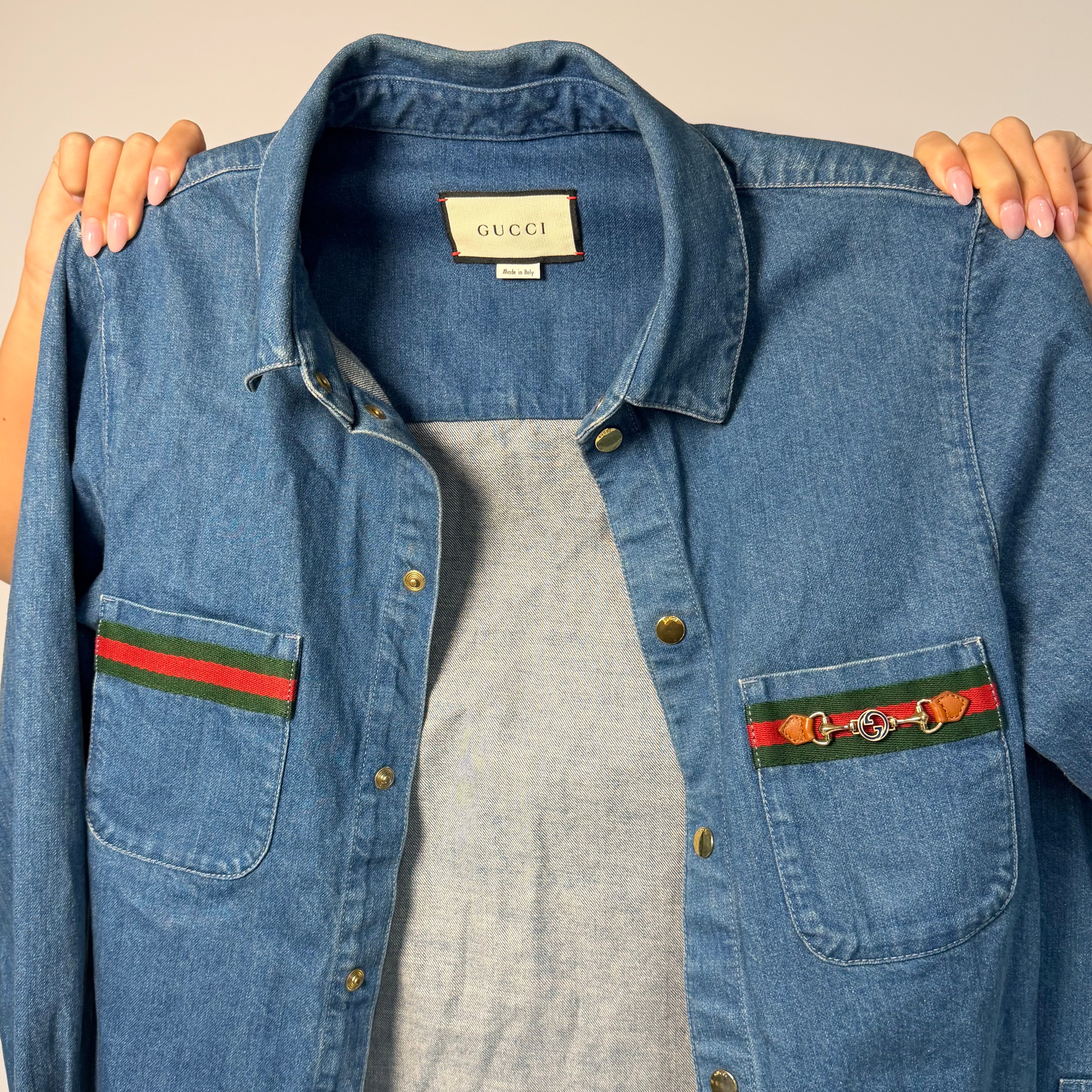 Gucci Sherry Line Stonewashed Denim Shirt - Queen May