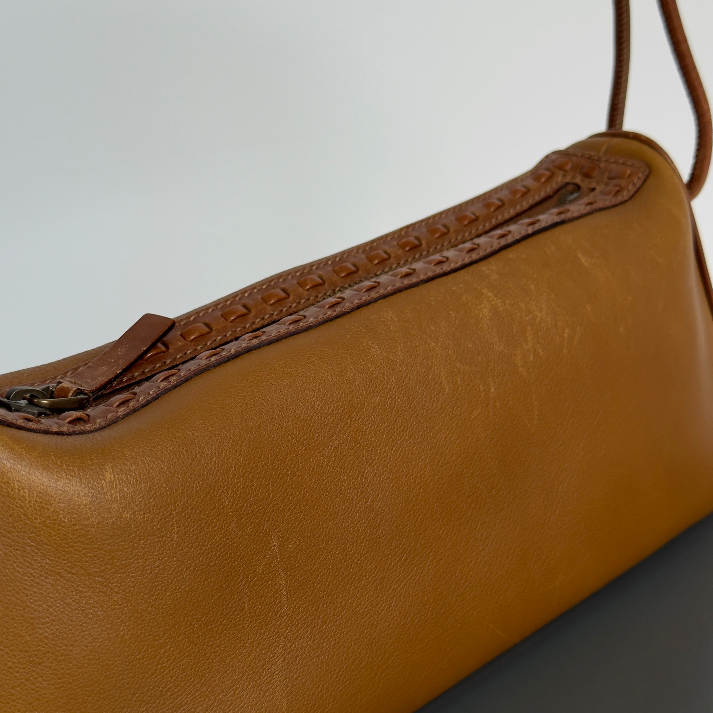 Vintage Gucci Brown Leather Shoulder Bag - Queen May