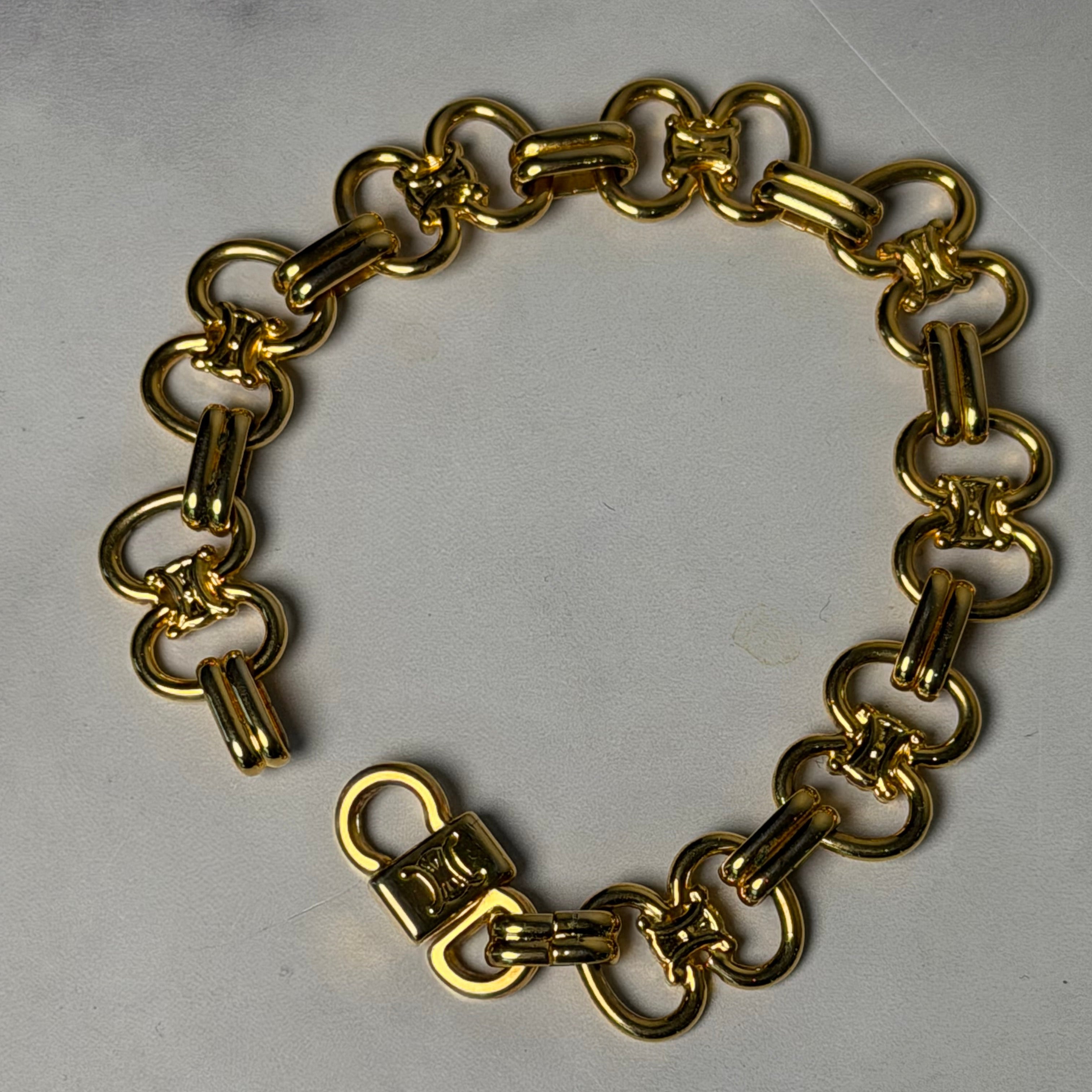 Celine Gold-Tone Triomphe Bracelet - Queen May