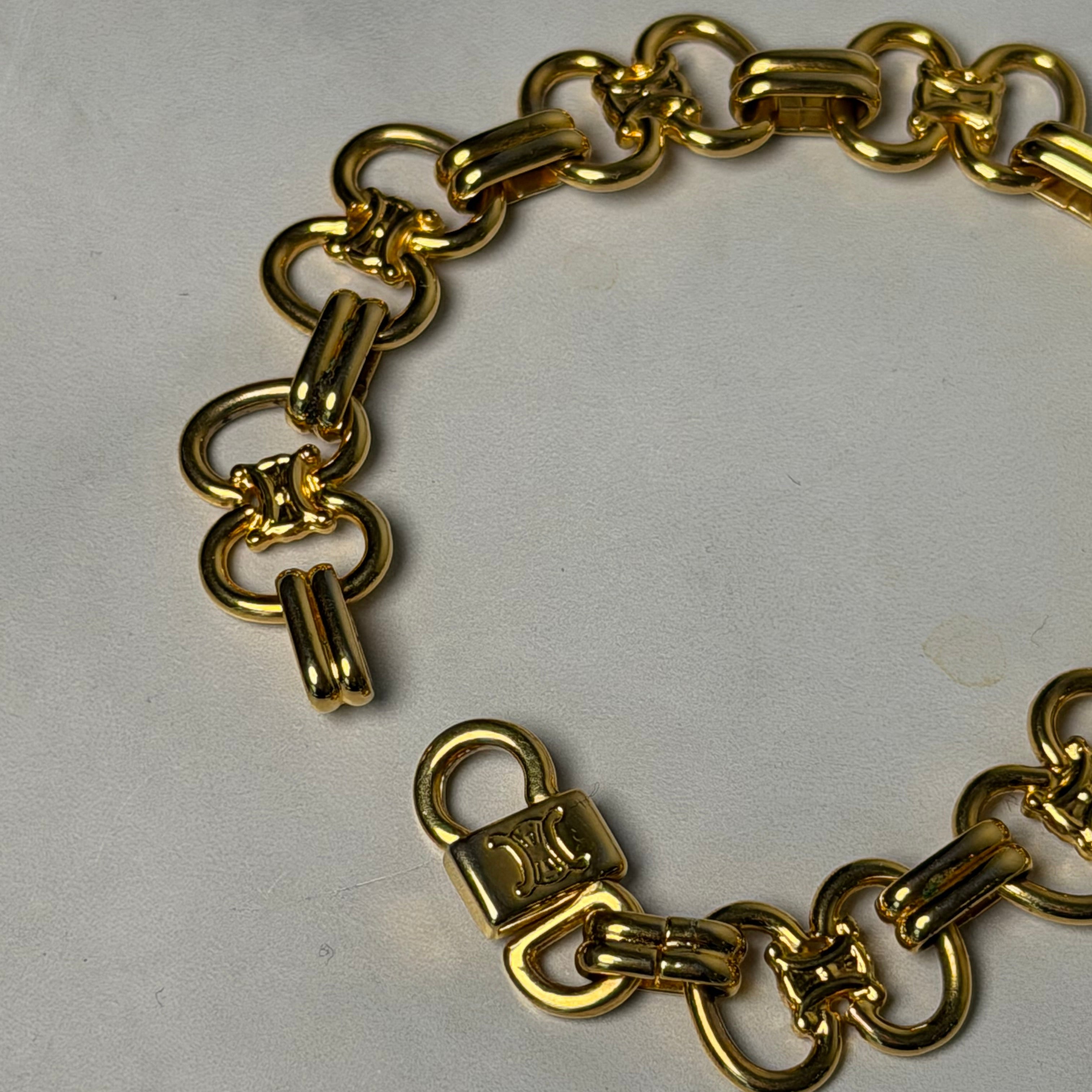 Celine Gold-Tone Triomphe Bracelet - Queen May