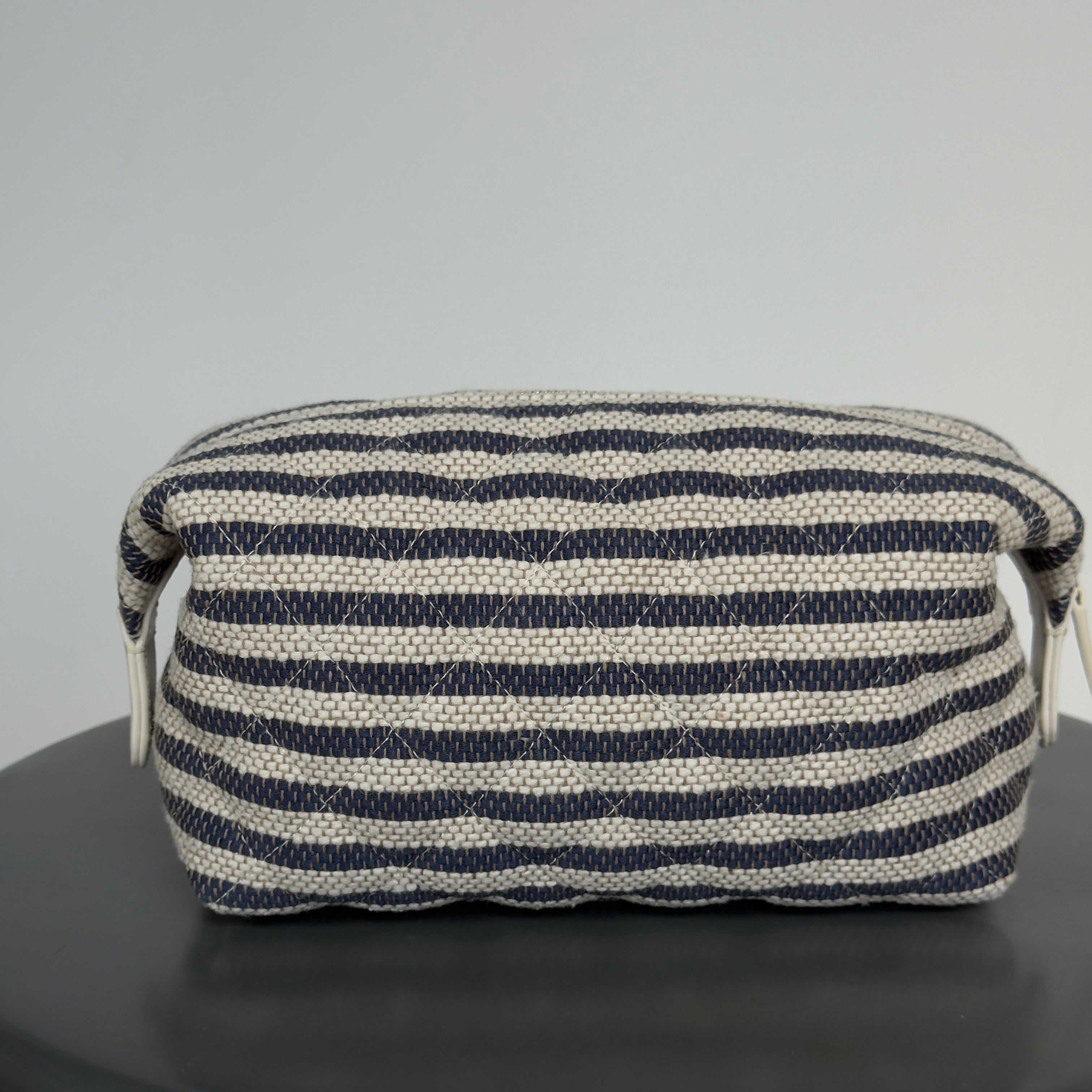 Chanel Zipped Striped Canvas Case - Queen May